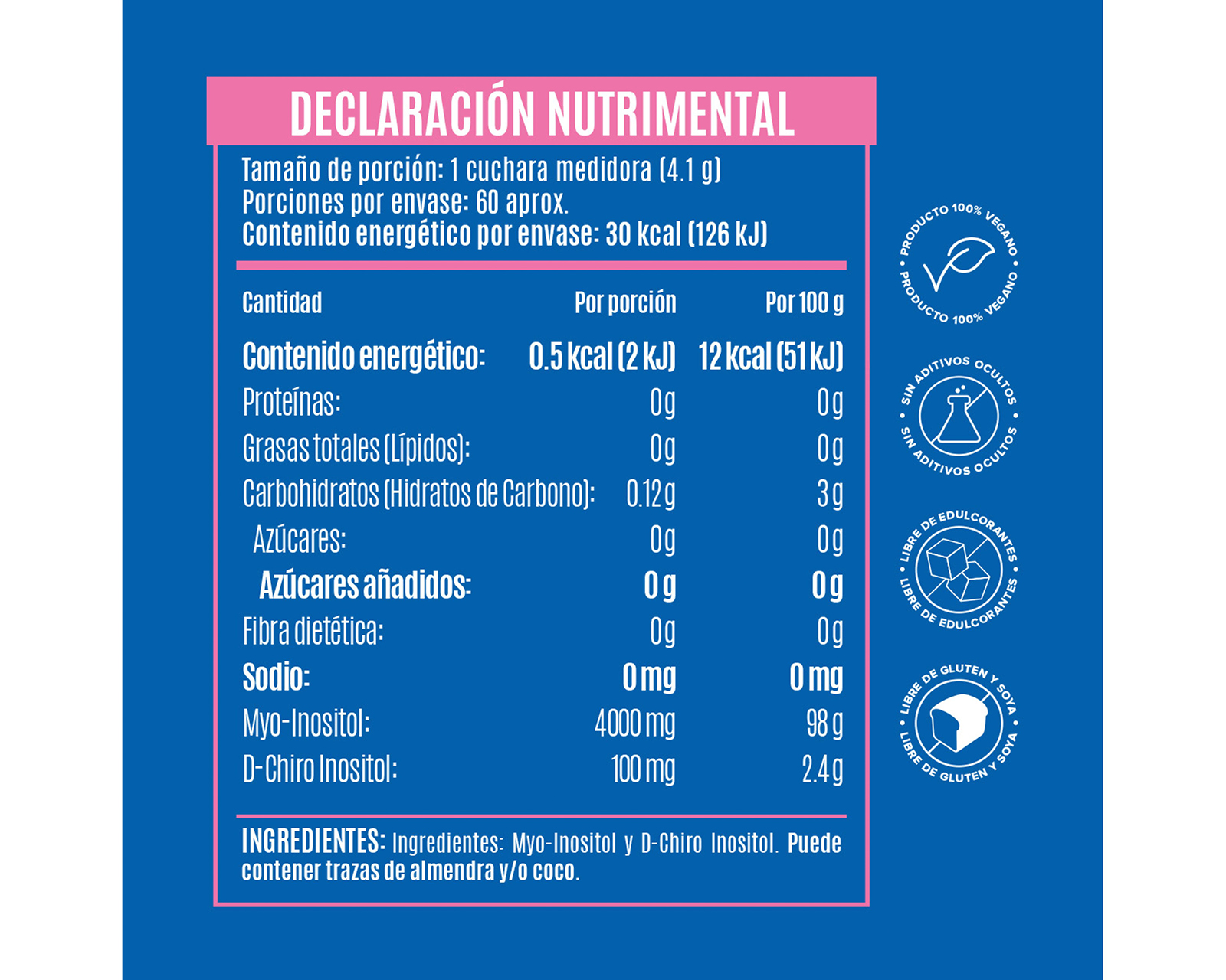 Foto 5 pulgar | Foto 4 | Suplemento Alimenticio Birdman Myo D-Chiro Inositol 246 Gramos