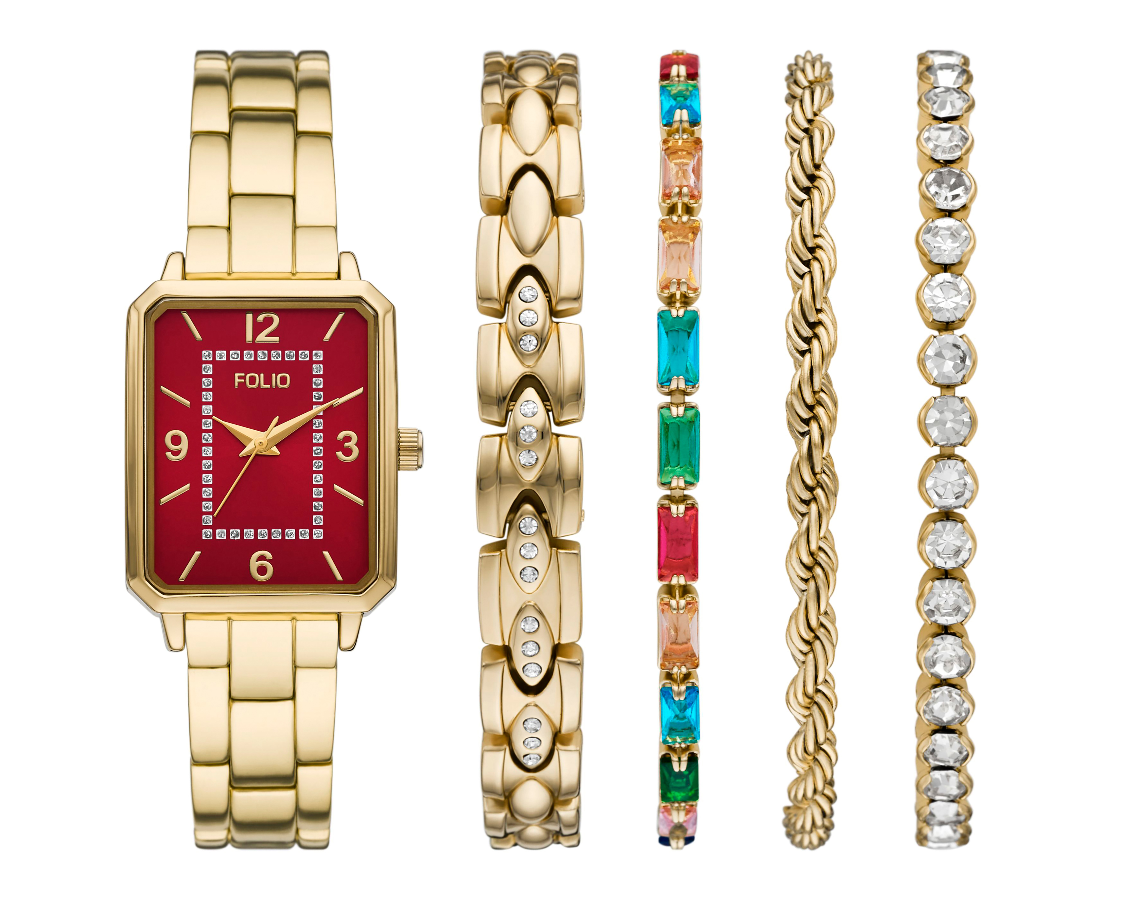 Reloj Folio para Mujer FMDFL2084 con 4 Accesorios