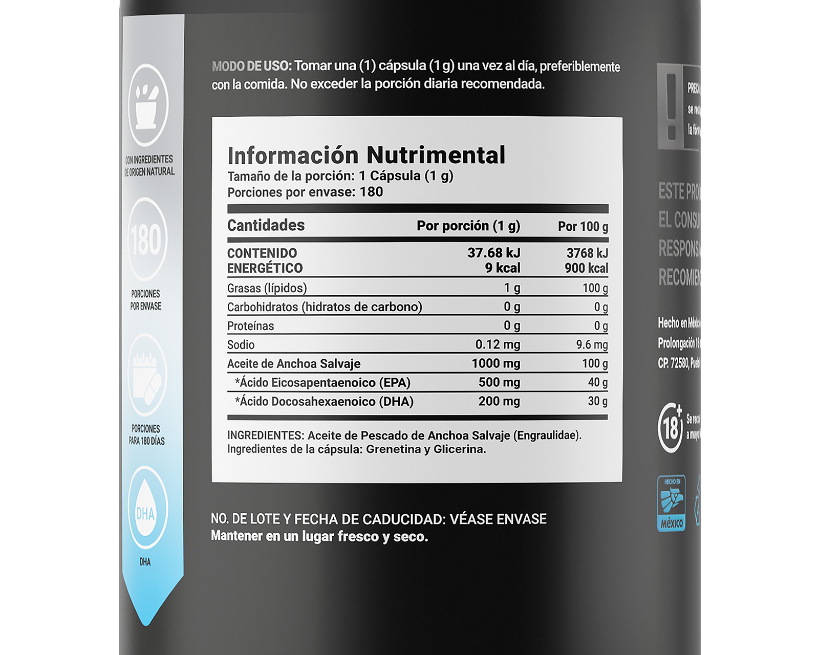 Foto 2 | Foto 2 | Suplemento Alimenticio B Life Omega 3 Platinum Aceite de Pescado 180 Cápsulas
