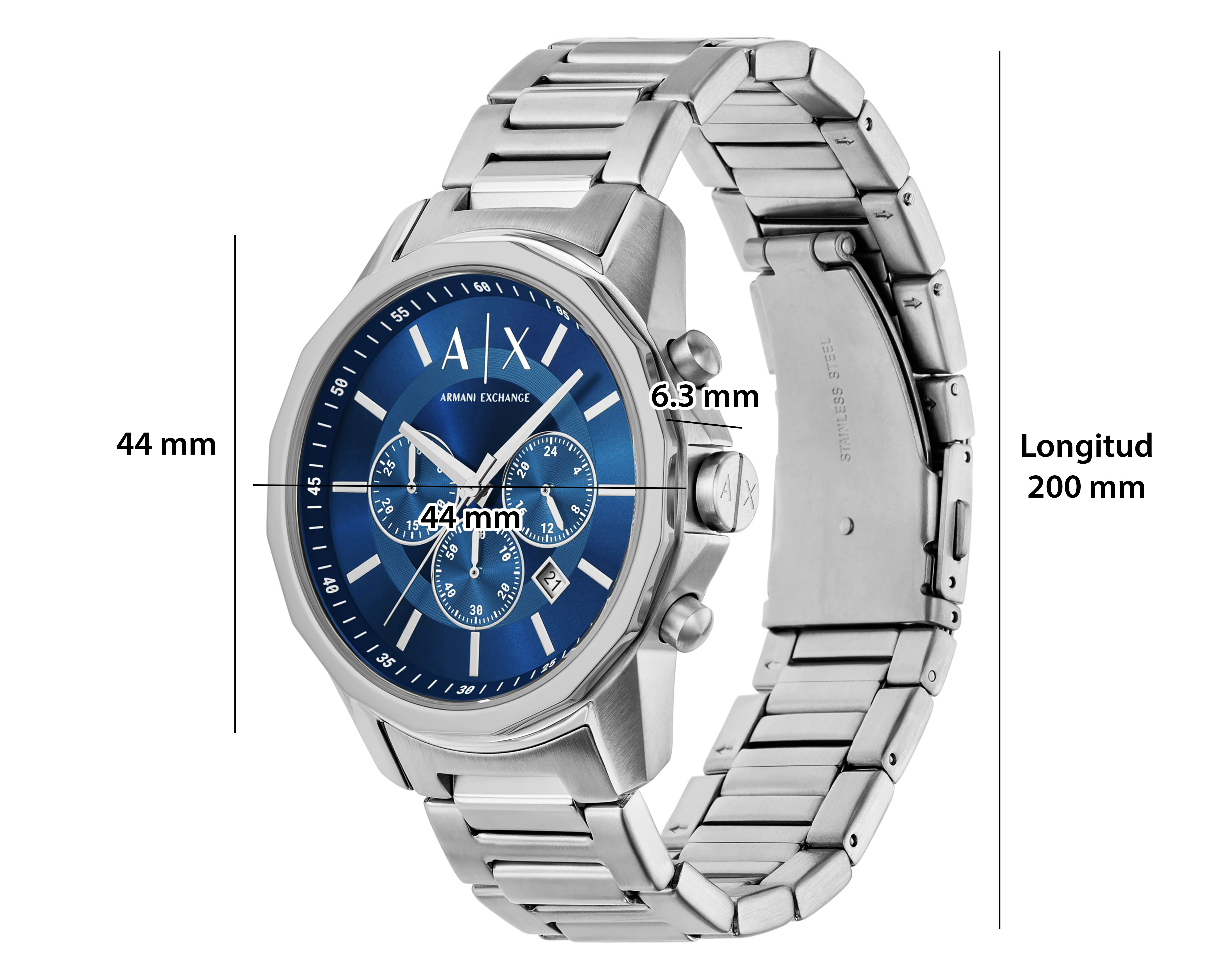 Foto 9 pulgar | Foto 8 | Reloj Armani Exchange para Hombre AX7176SET con 1 Accesorio