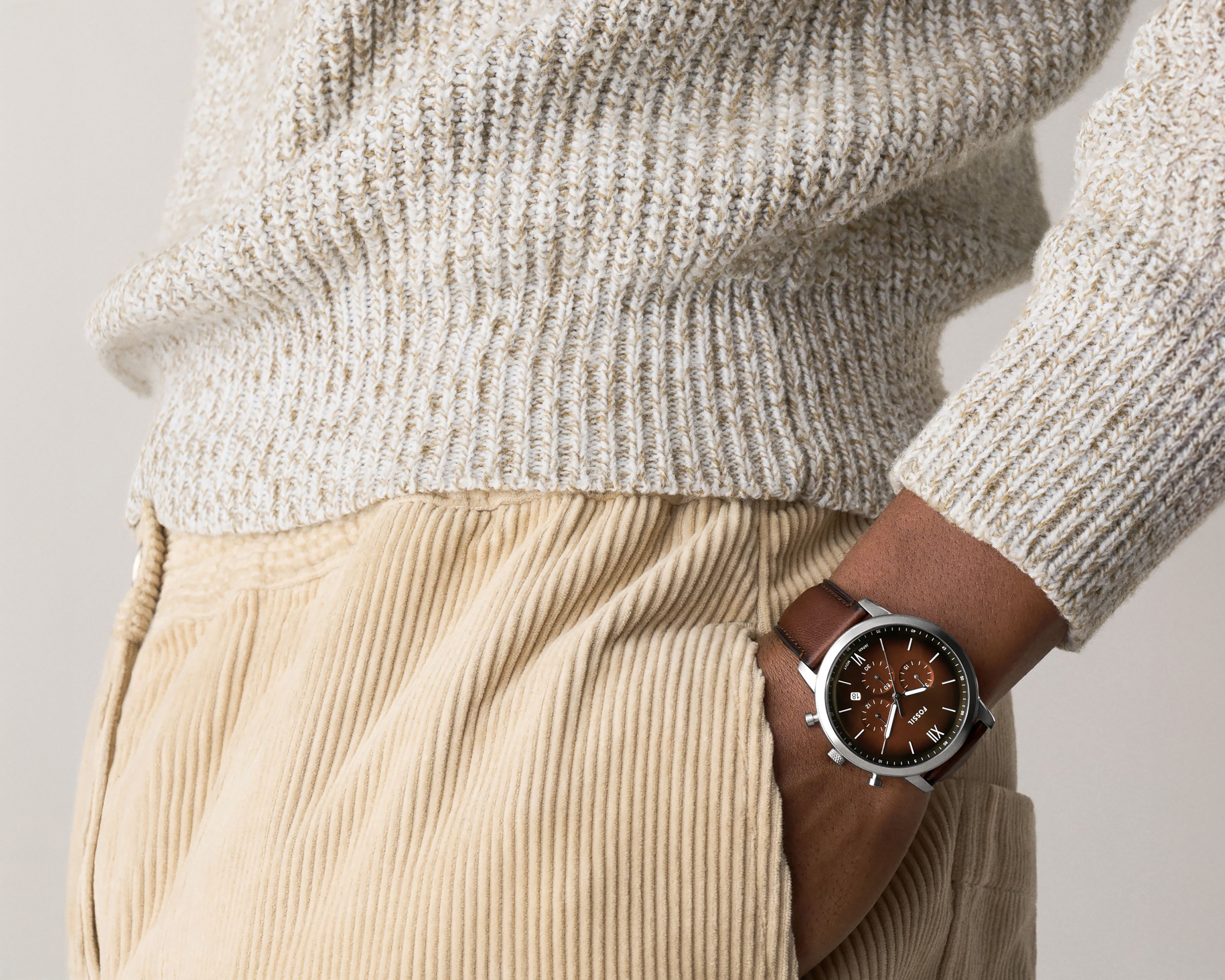 Foto 8 | Foto 8 | Reloj Fossil para Hombre FS6143 Marrón