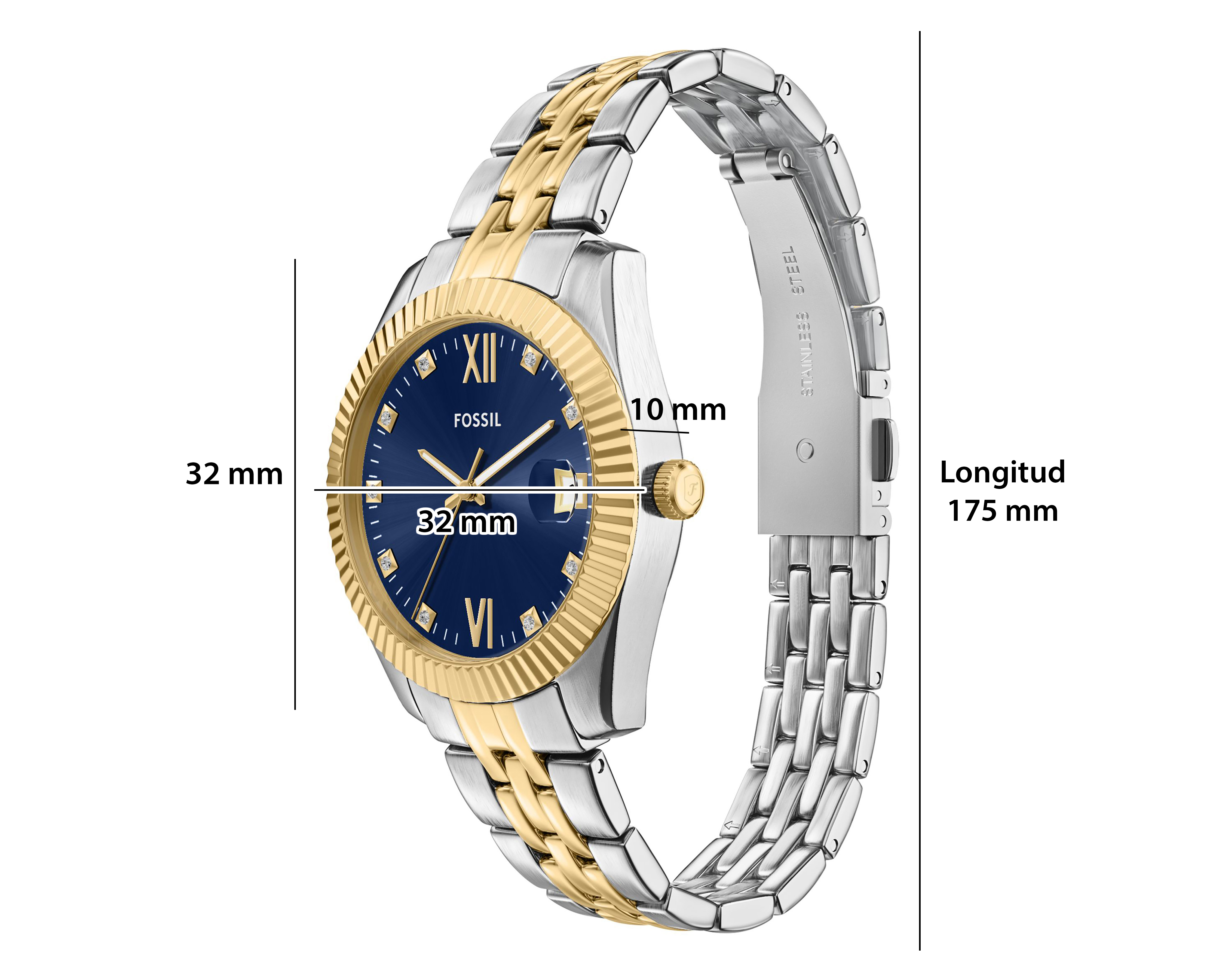 Foto 11 pulgar | Foto 10 | Reloj Fossil para Mujer ES5443 Plateado