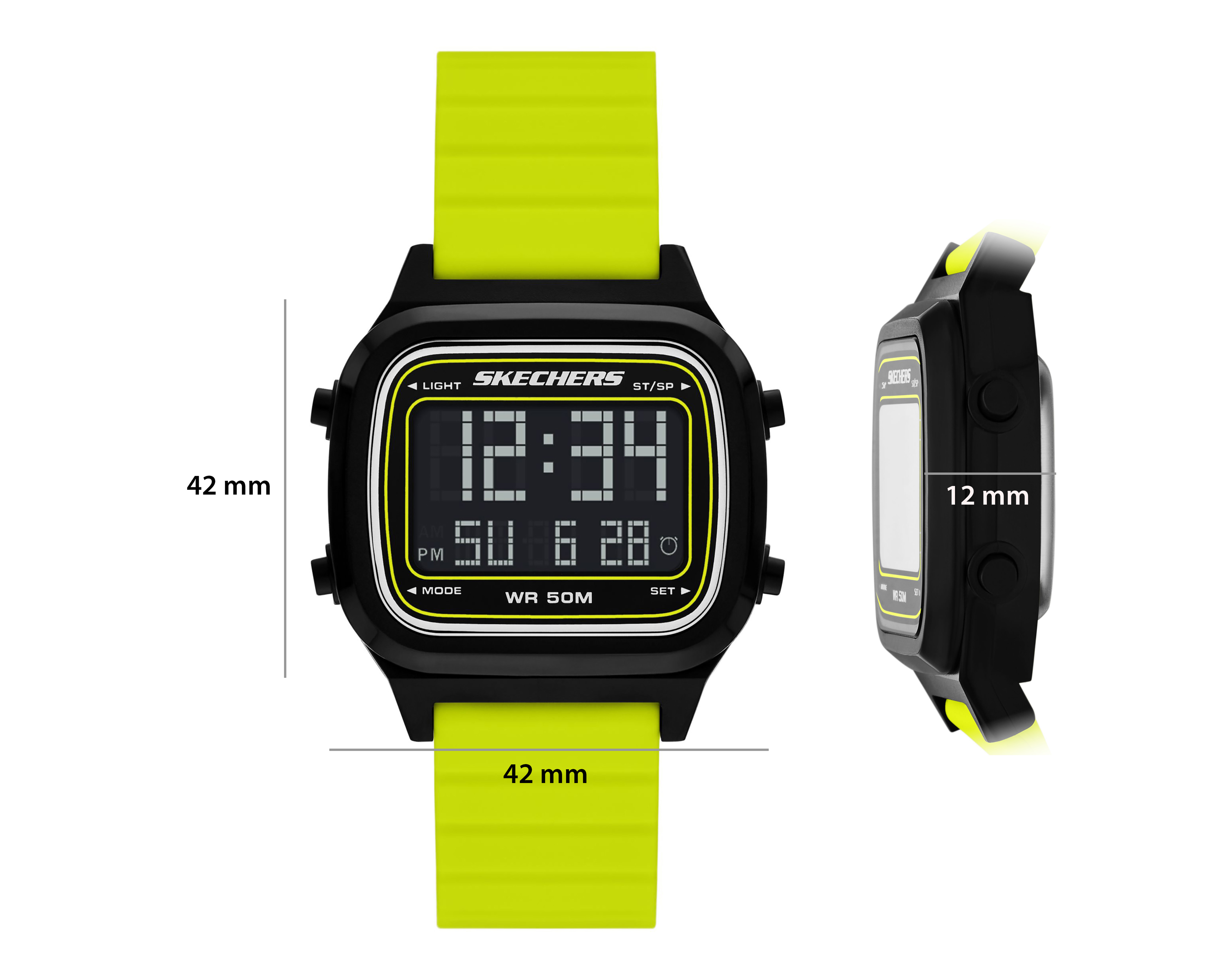 Foto 8 | Foto 8 | Reloj Skechers para Hombre Fiske Amarillo