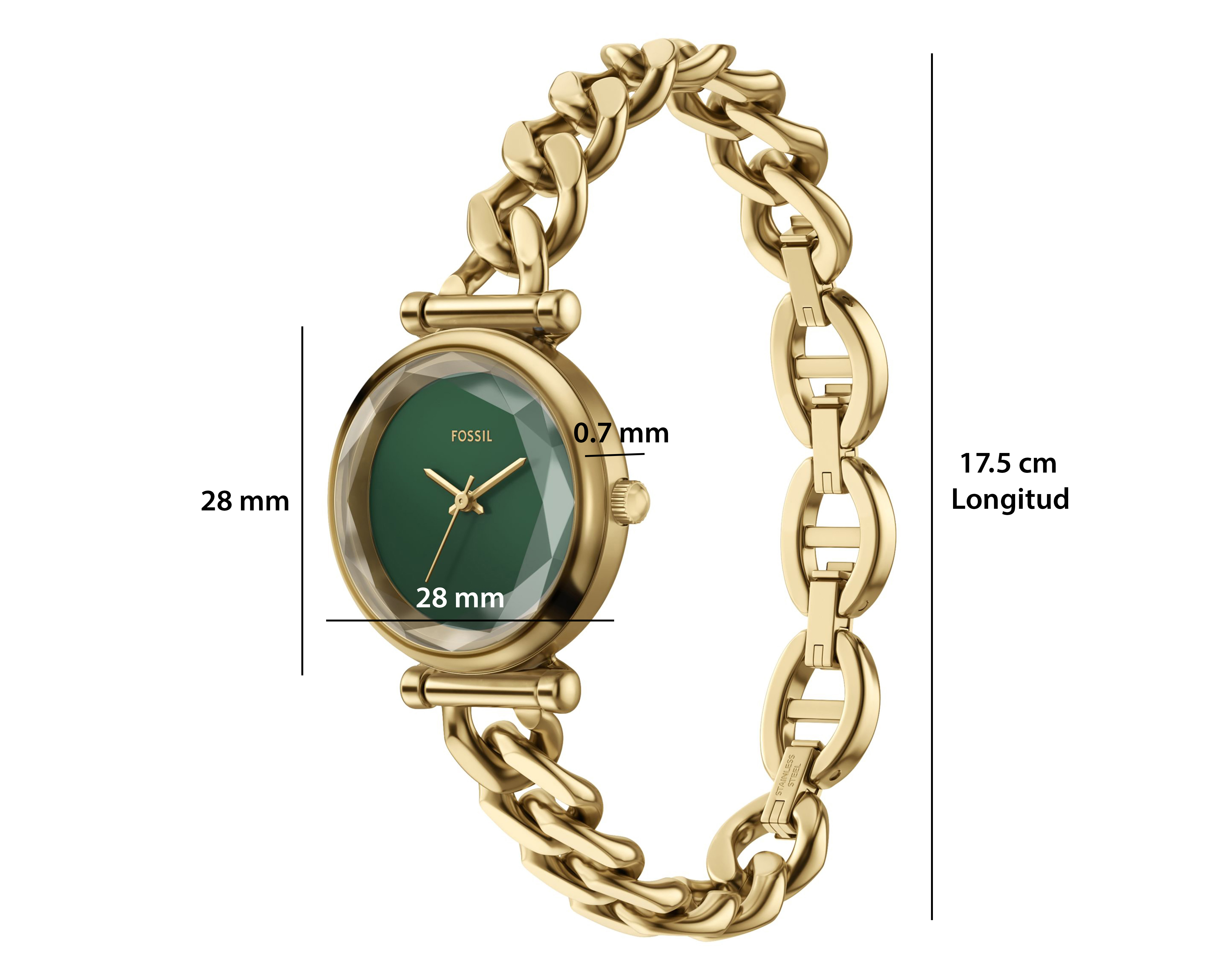 Foto 11 pulgar | Foto 10 | Reloj Fossil para Mujer Carlie Dorado