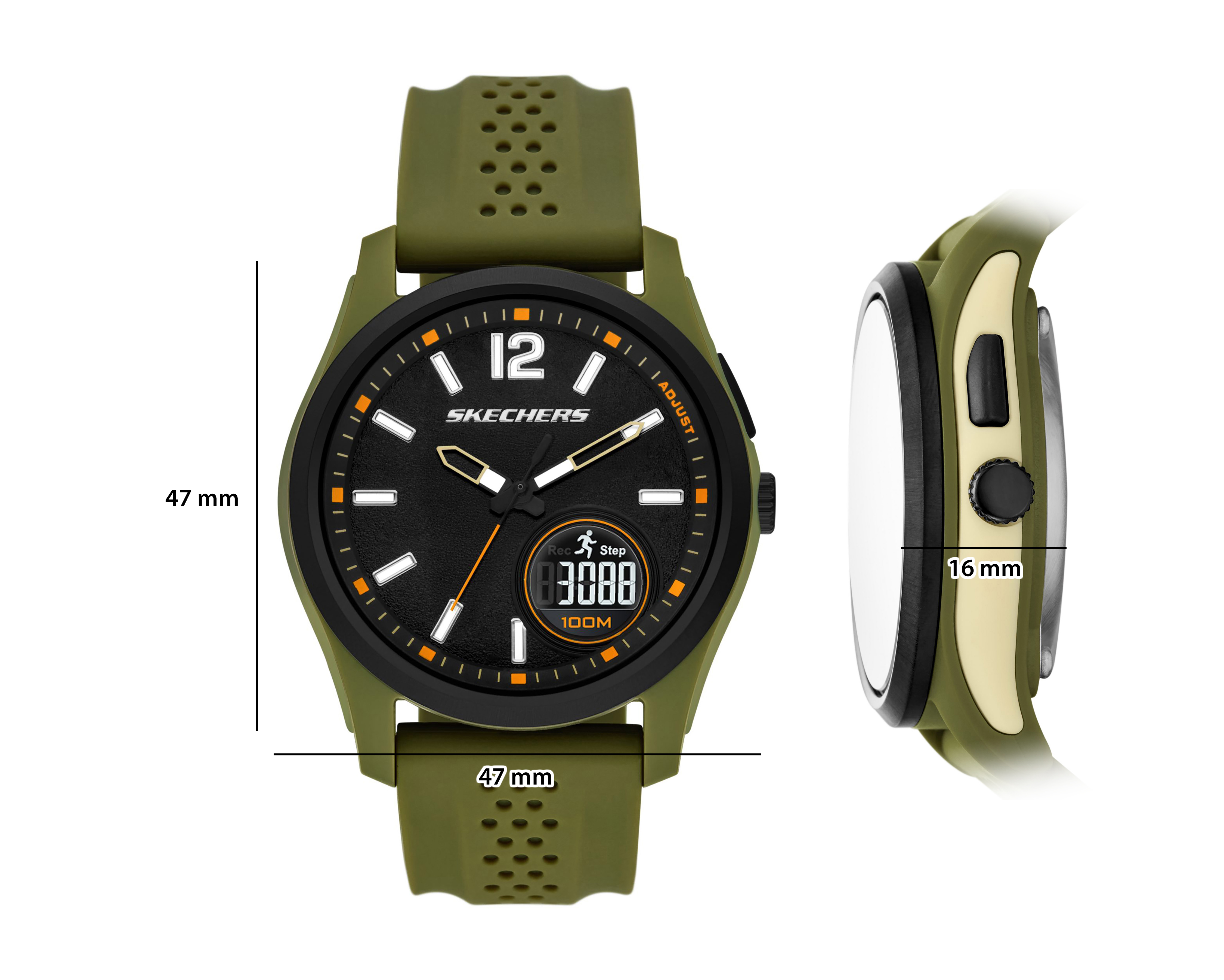 Foto 7 pulgar | Foto 6 | Reloj Skechers para Hombre Sellas Verde