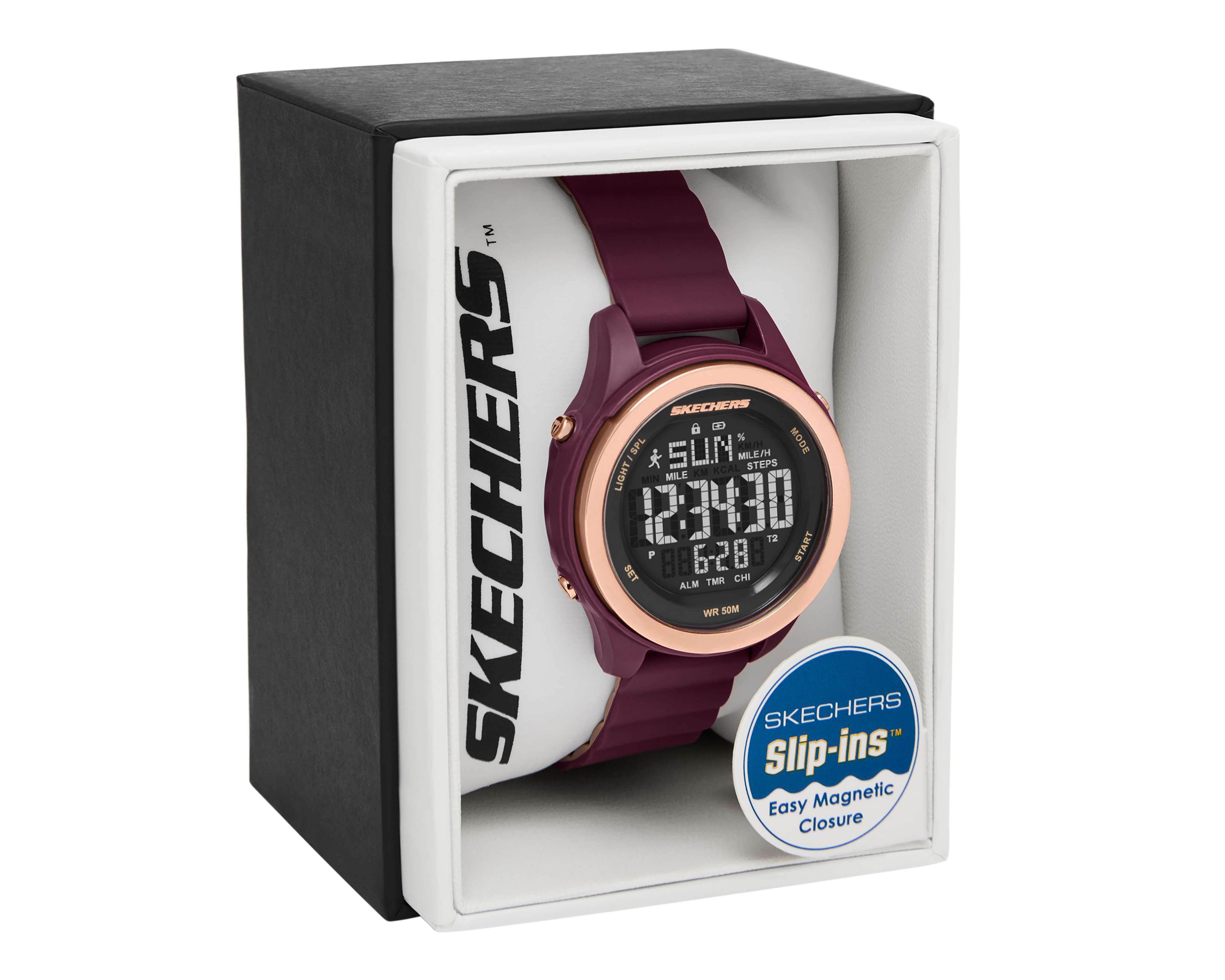 Foto 6 pulgar | Foto 5 | Reloj Skechers para Mujer Fairhaven Borgoña