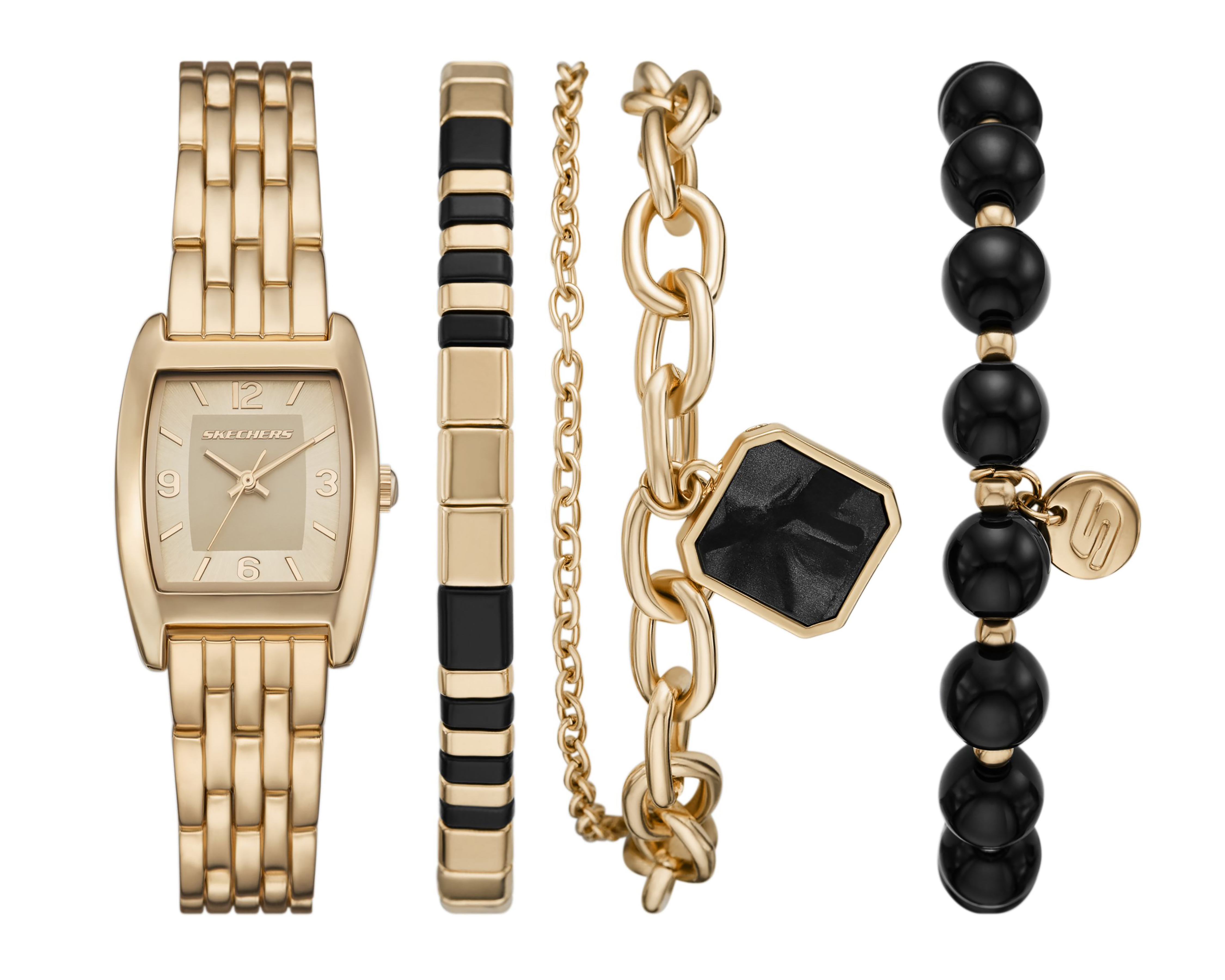 Reloj Skechers para Mujer SR9134 Dorado con 3 Accesorios