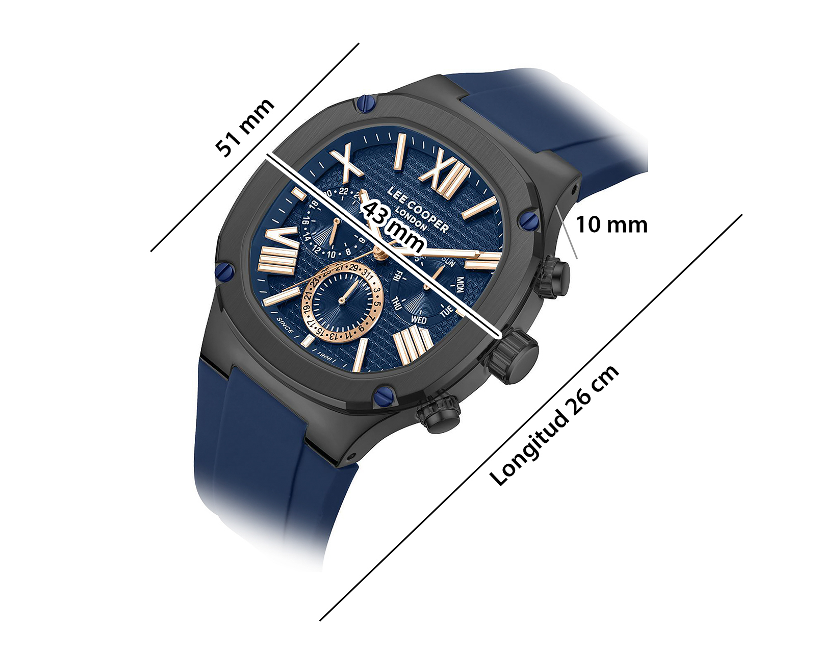 Foto 6 pulgar | Foto 5 | Reloj Lee Cooper para Hombre LC08150.099 Azul