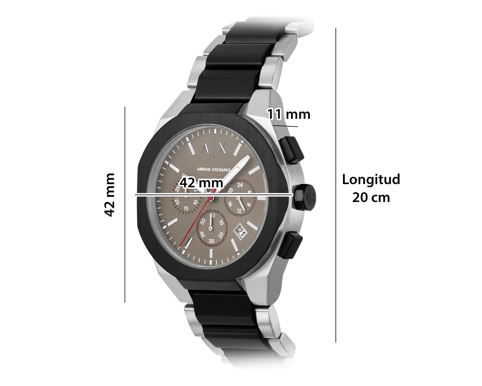 Foto 9 pulgar | Foto 8 | Reloj Armani Exchange para Hombre AX4199 Negro con Plateado