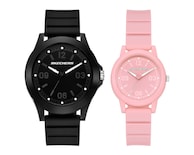 Set de Relojes Pareja Mujer y Hombre Skechers Negro y Rosa SR9141