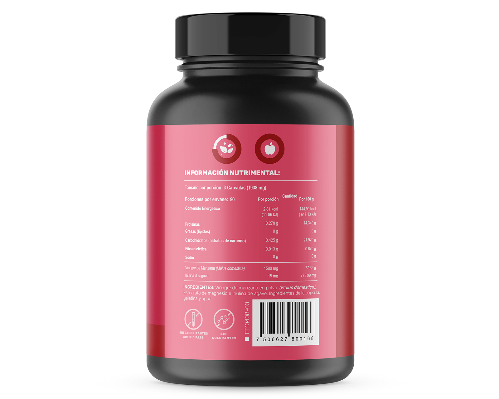 Foto 2 | Foto 2 | Suplemento Alimenticio Life360+ Vinagre de Manzana y Inulina de Agave 270 Cápsulas