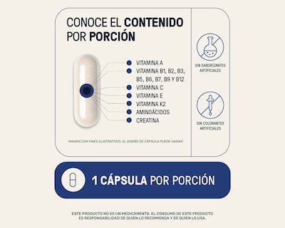 Foto 4 | Foto 4 | Suplemento Alimenticio Life360+ Men's Blend con Aminoácidos y Vitaminas 80 Cápsulas