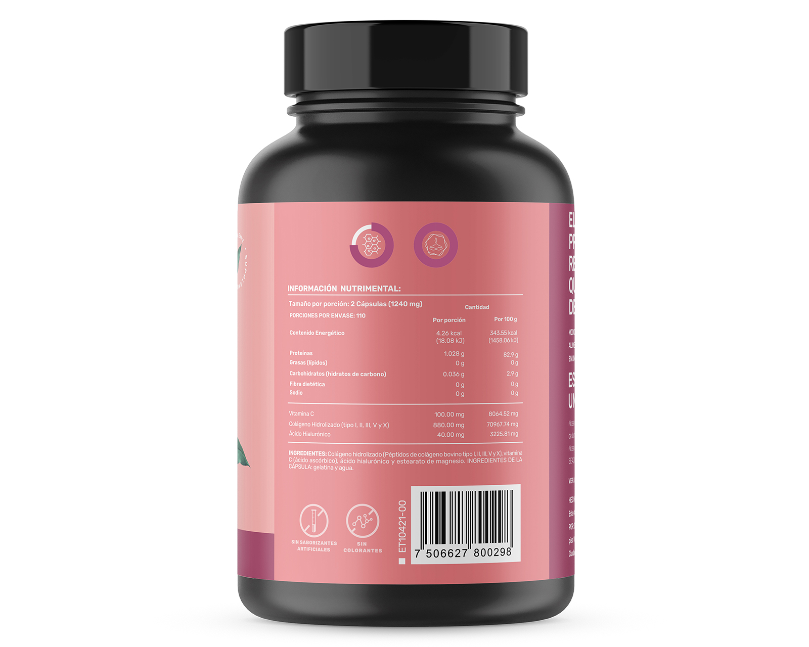 Foto 3 pulgar | Foto 2 | Colágeno Hidrolizado Life 360+ con Ácido Hialurónico 220 Cápsulas