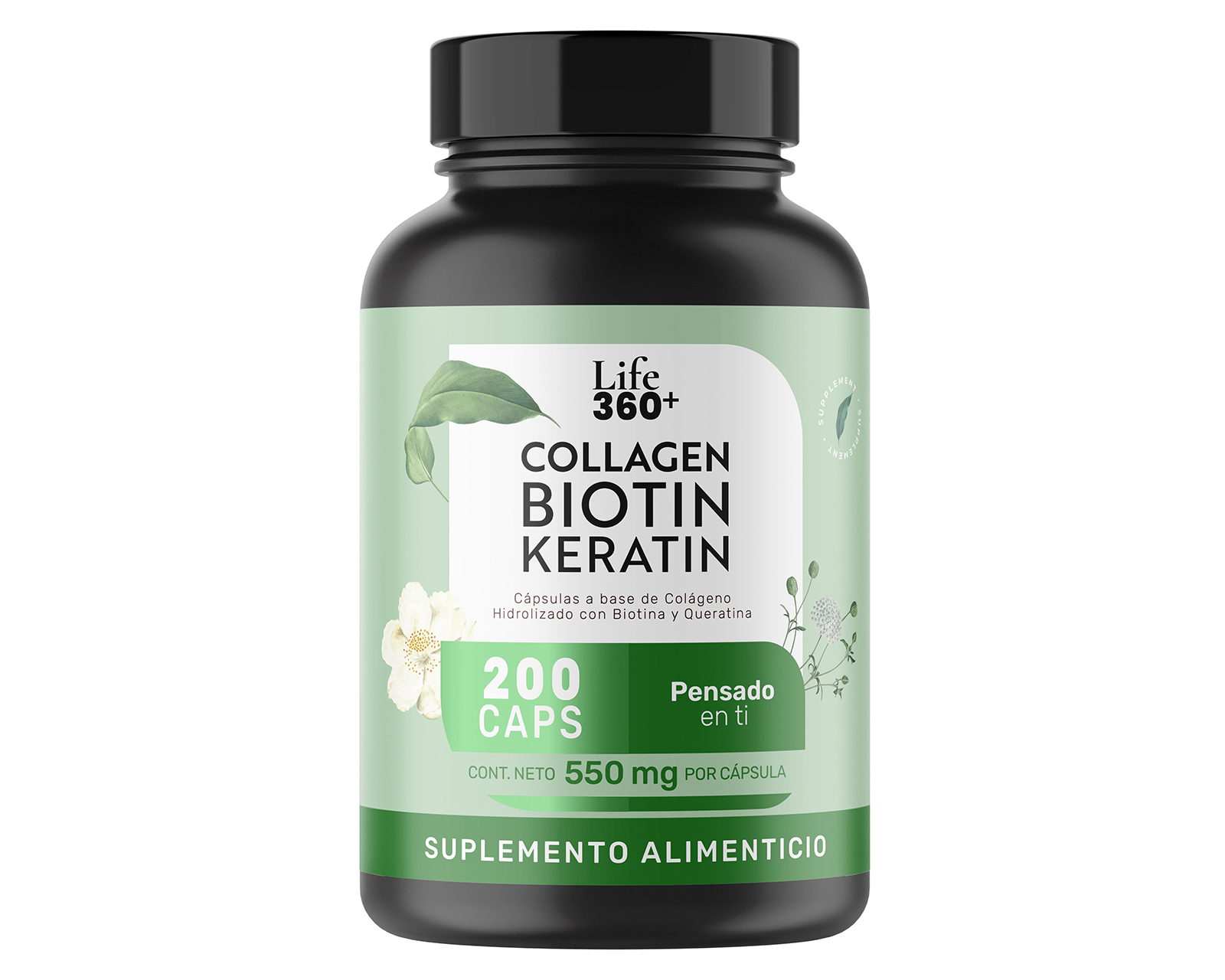 Foto 1 | Foto 1 | Suplemento Alimenticio Life360+ Colágeno Hidrolizado con Biotina y Queratina 200 Cápsulas