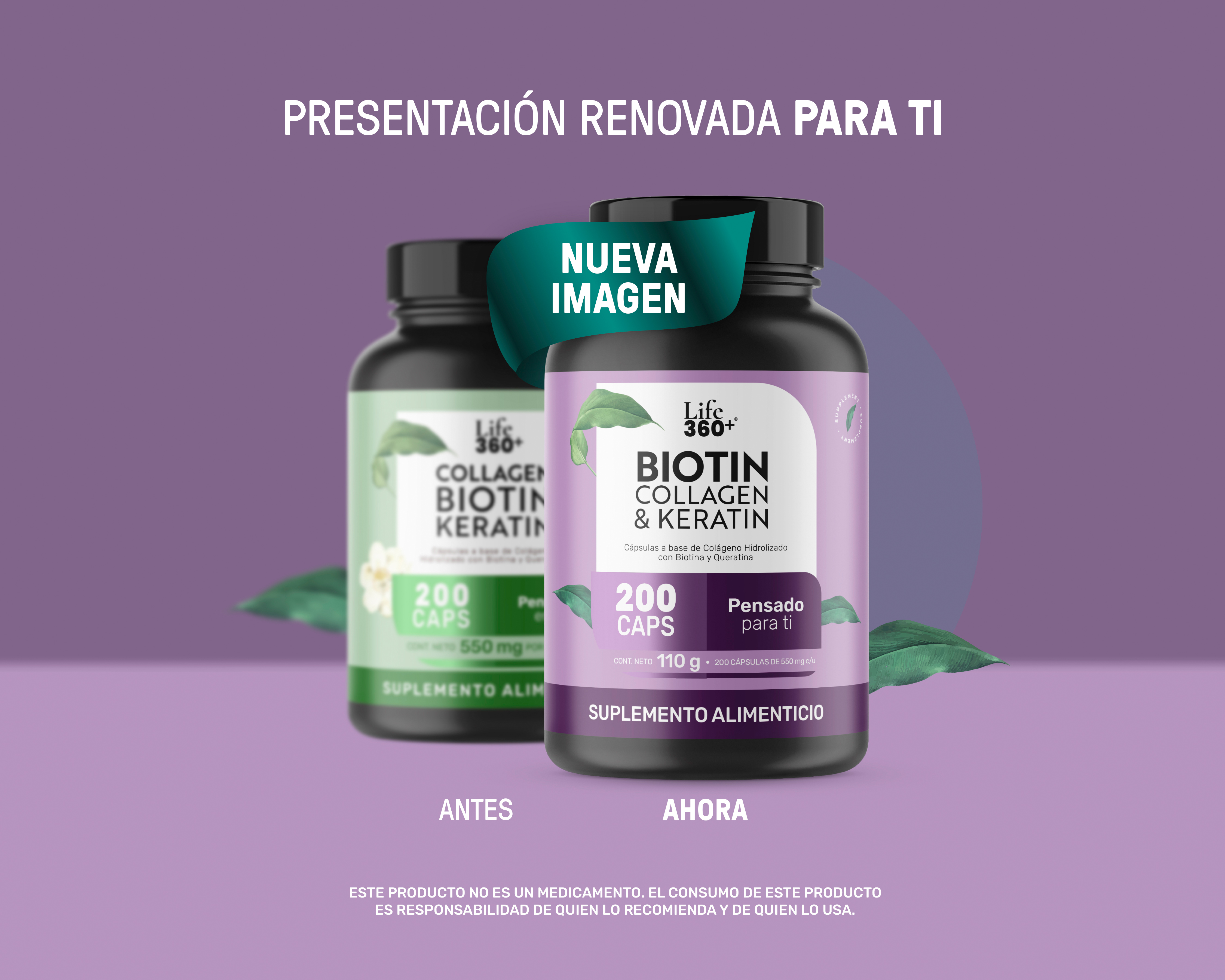 Foto 6 pulgar | Foto 5 | Suplemento Alimenticio Life360+ Colágeno Hidrolizado con Biotina y Queratina 200 Cápsulas