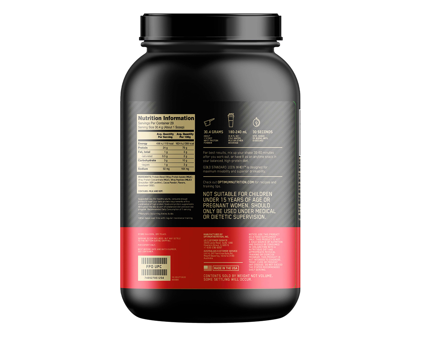 Foto 2 | Foto 2 | Proteína Optimum Nutrition Gold Standard de Suero de Leche Sabor Chocolate 907 g