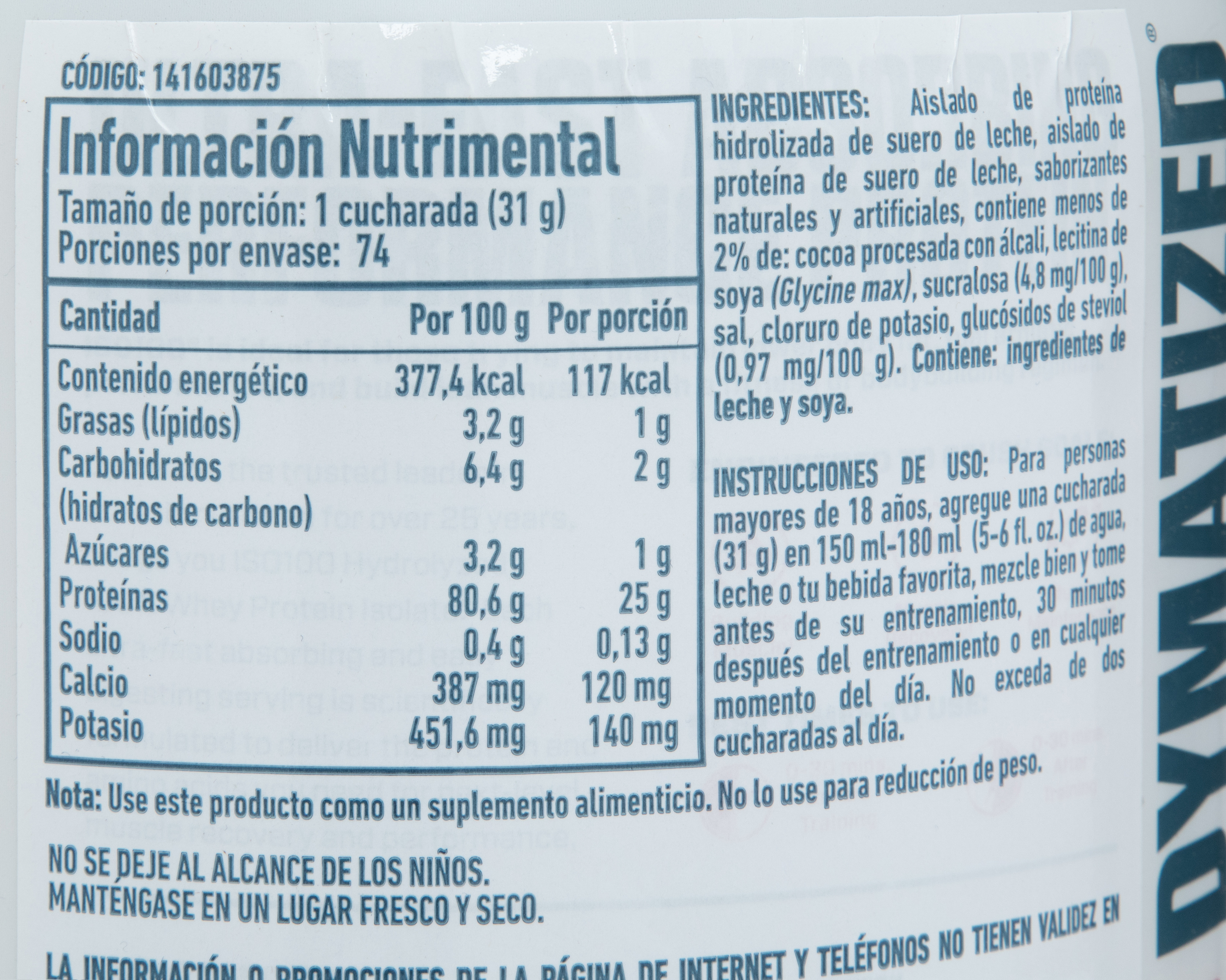 Foto 4 pulgar | Foto 3 | Suplemento Alimenticio Dymatize con Suero de Leche Hidrolizada Sabor Cookies & Cream 2.3 kg