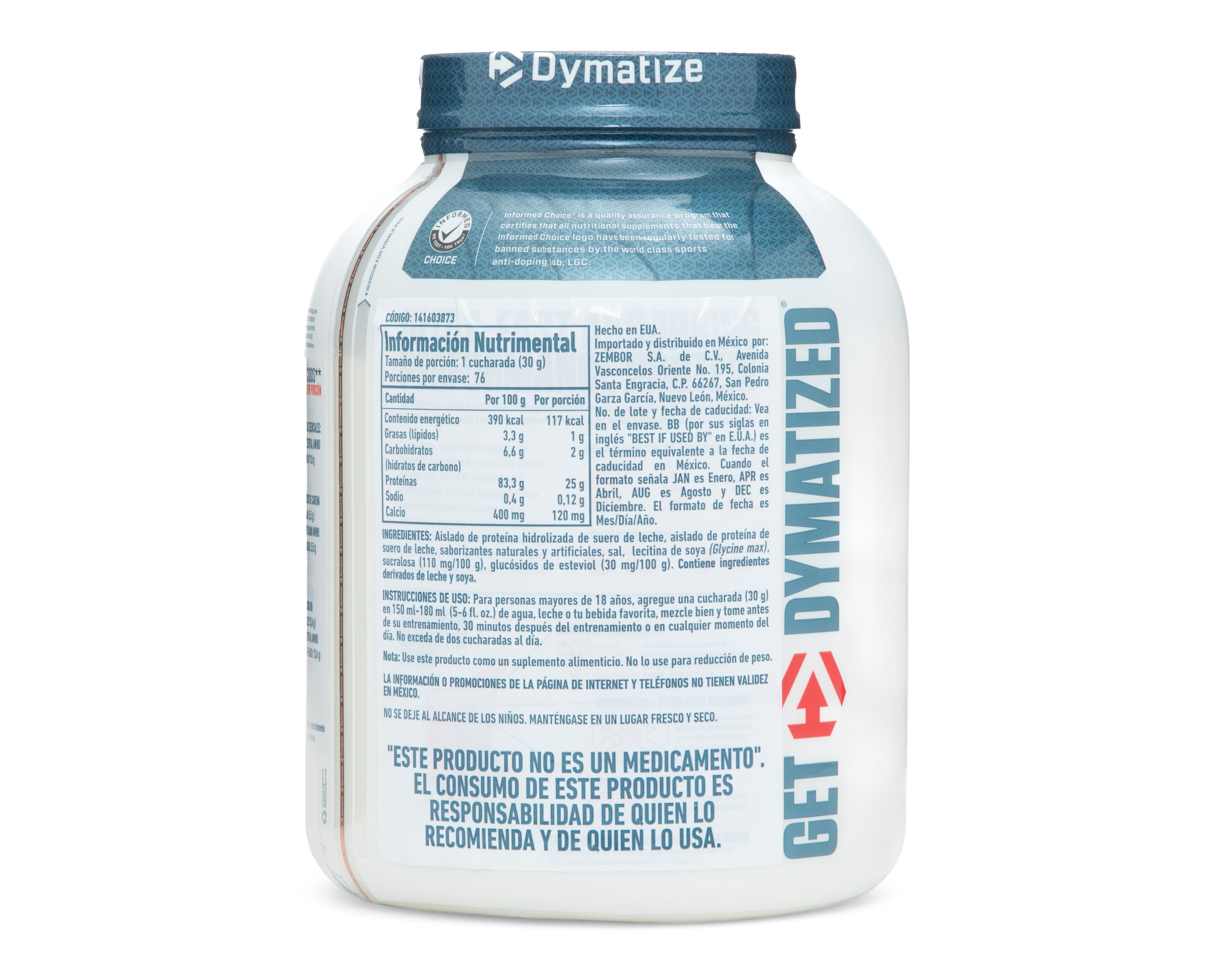 Foto 3 pulgar | Foto 2 | Suplemento Alimenticio Dymatize con Suero de Leche Hidrolizada Sabor Vainilla 2.3 kg