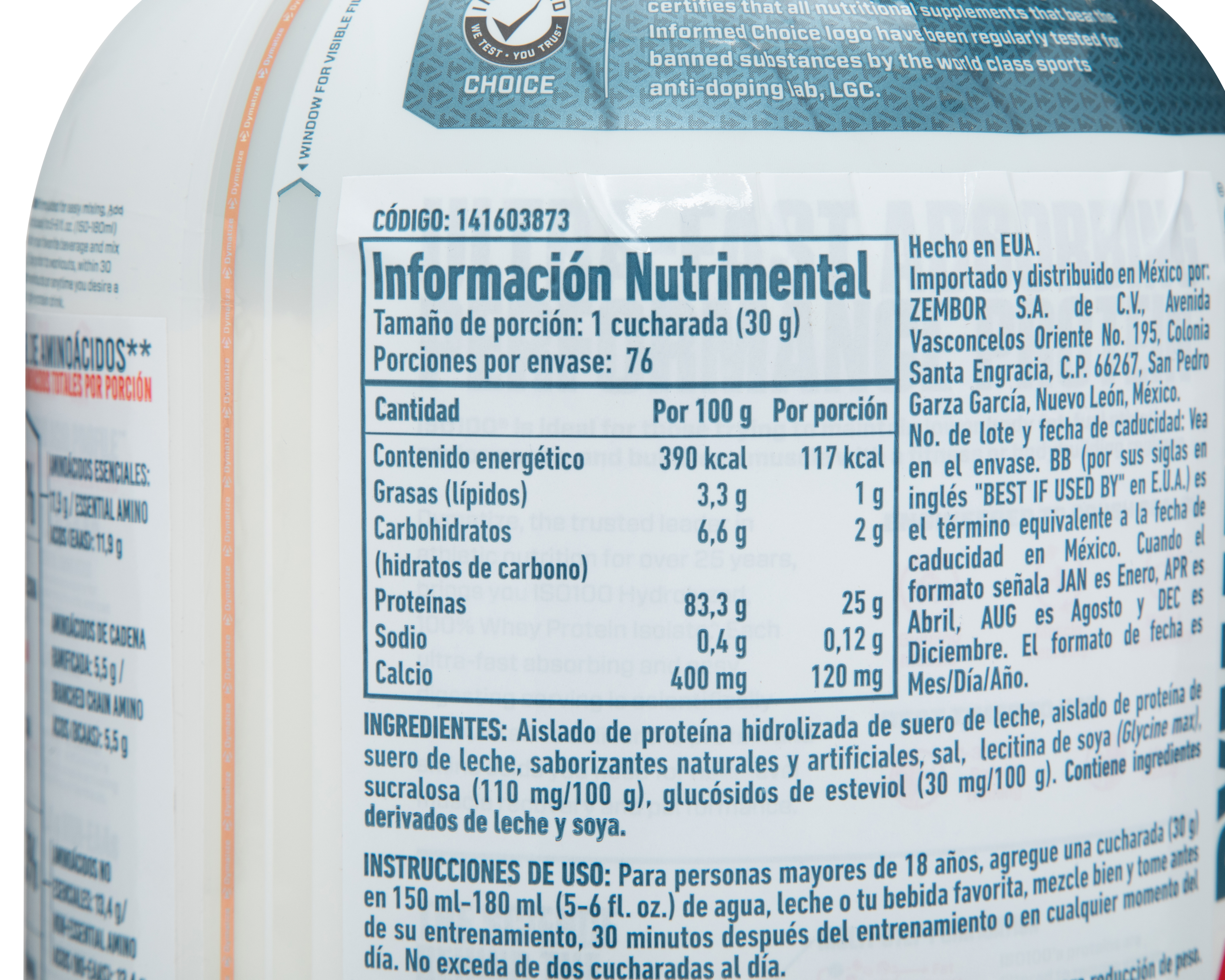 Foto 4 pulgar | Foto 3 | Suplemento Alimenticio Dymatize con Suero de Leche Hidrolizada Sabor Vainilla 2.3 kg
