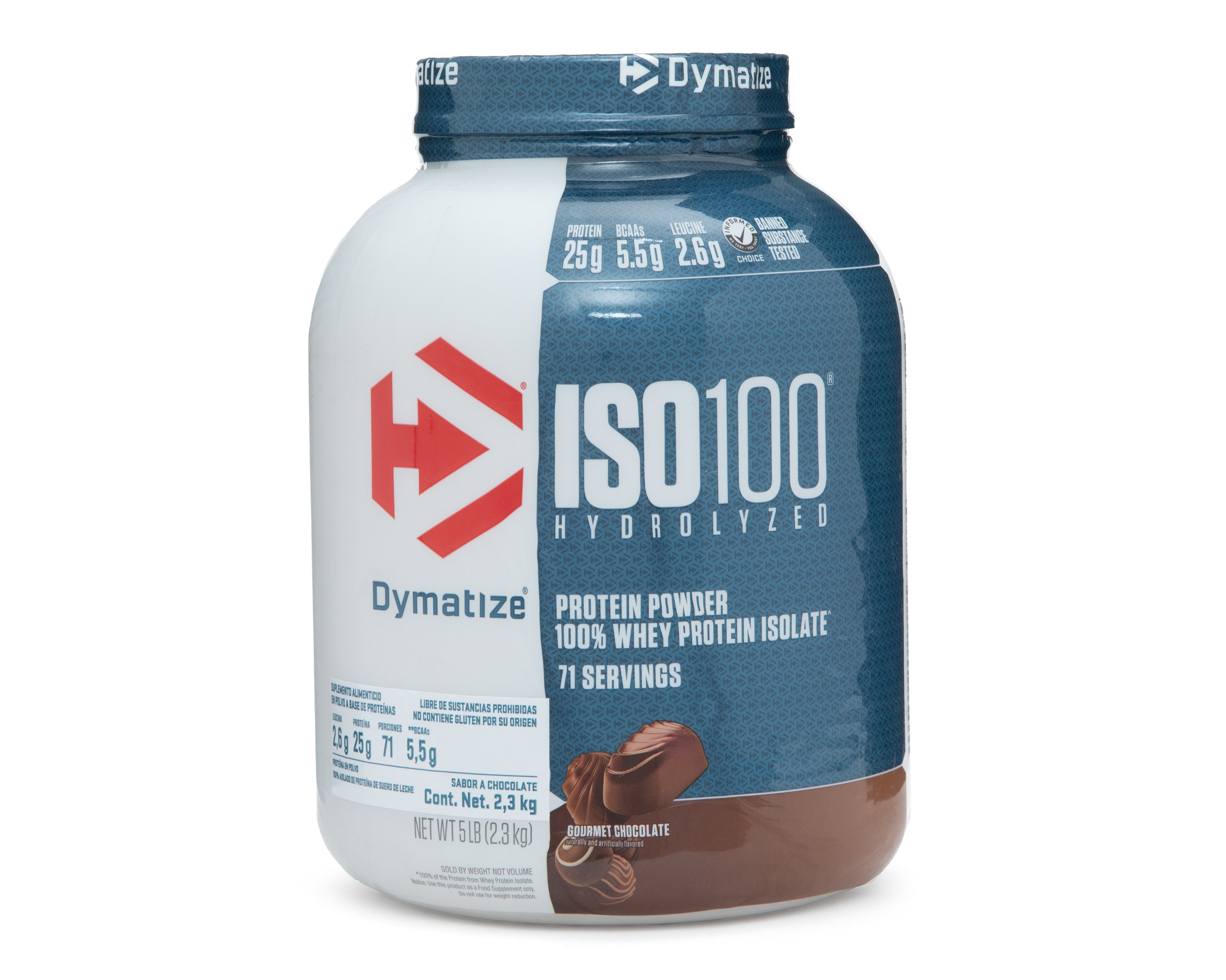 Suplemento Alimenticio Dymatize con Suero de Leche Hidrolizada Sabor Chocolate 2.3 kg