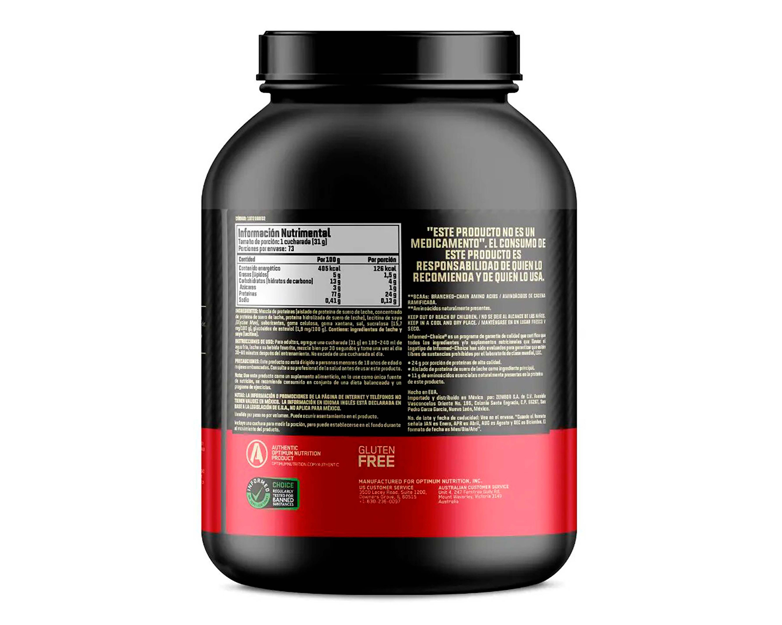 Foto 2 | Foto 2 | Proteína Optimum Nutrition Gold Standard Proteína de Leche 2.27 kg