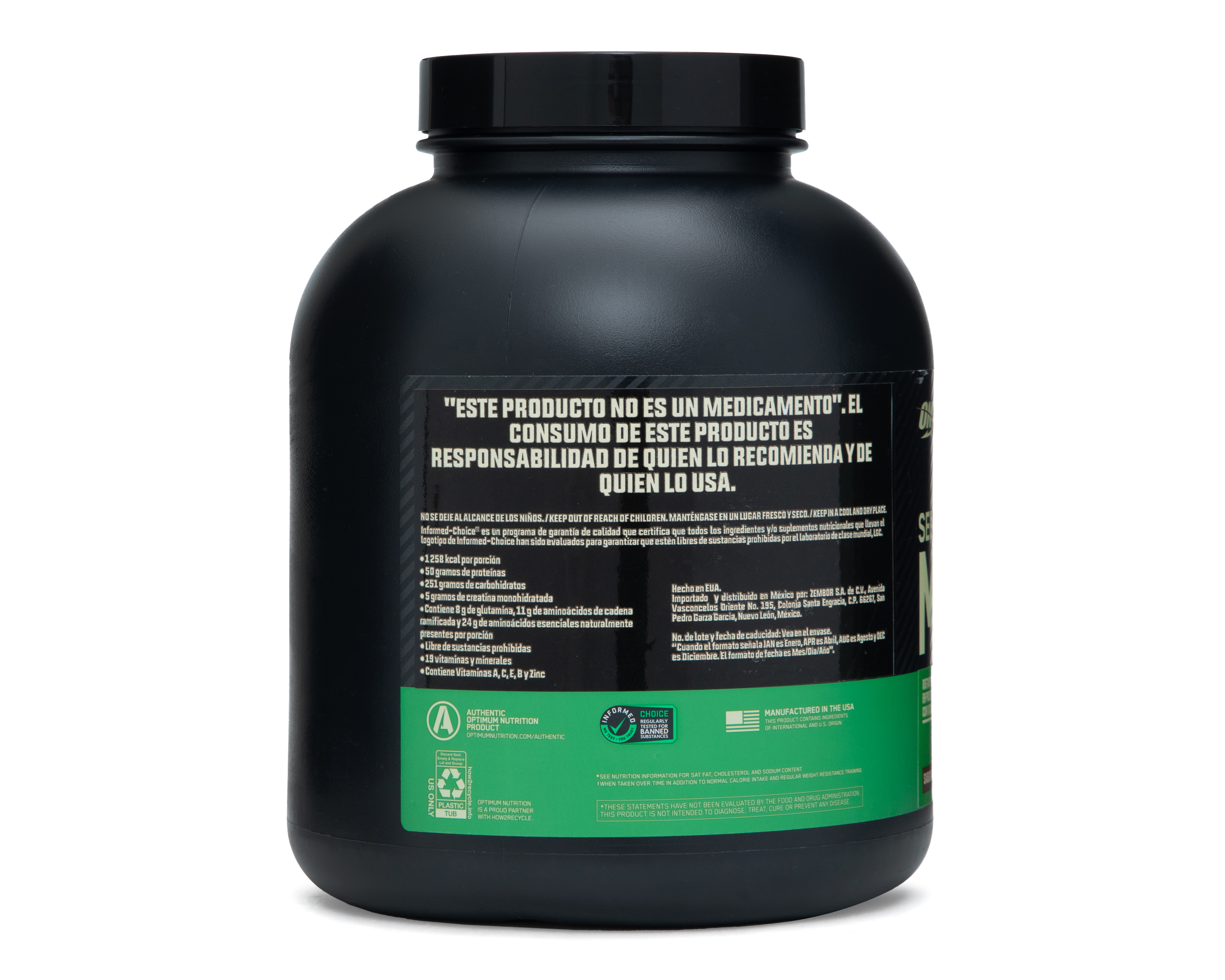 Foto 2 | Foto 2 | Suplemento Alimenticio Optimum Nutrition Serious Mass Carbohidratos y Proteínas Sabor Chocolate 2.72 kg