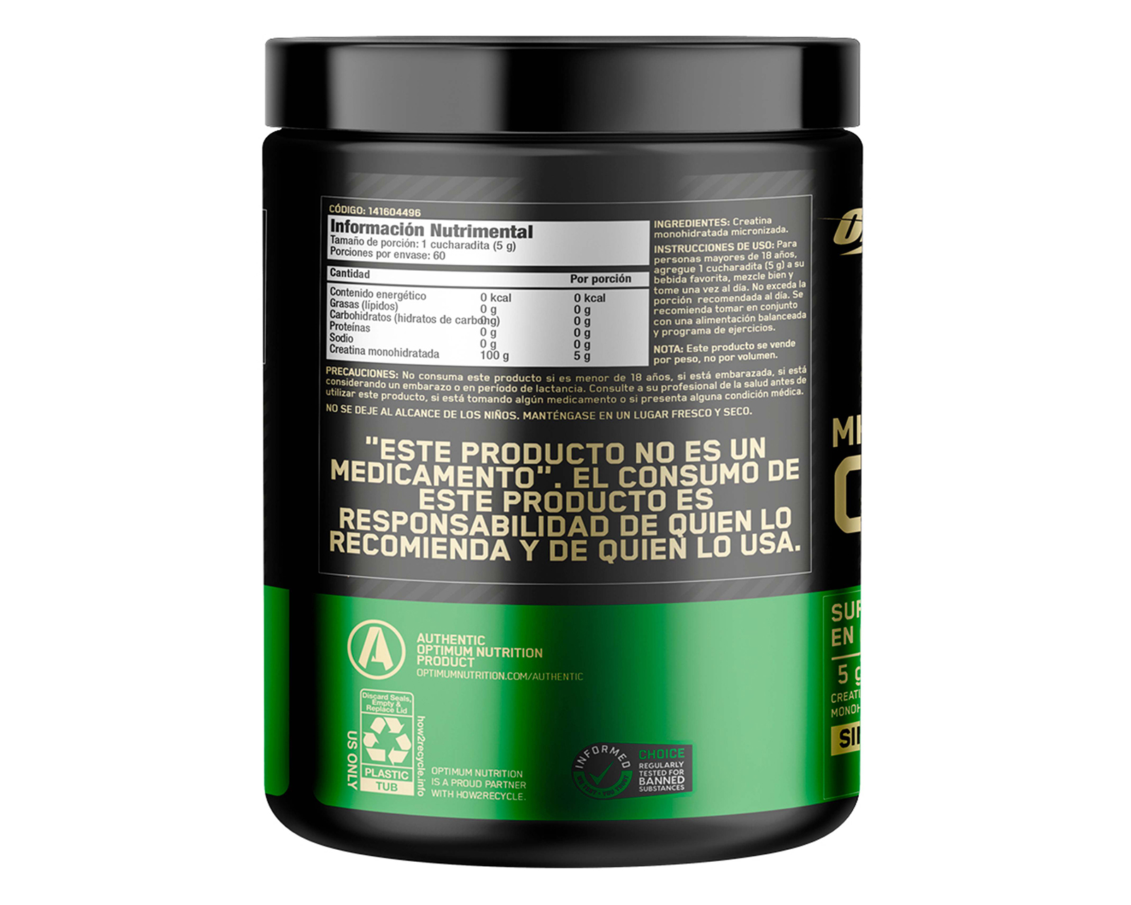 Foto 4 pulgar | Foto 3 | Creatina Monohidratada Optimum Nutrition Sin Sabor 300 g