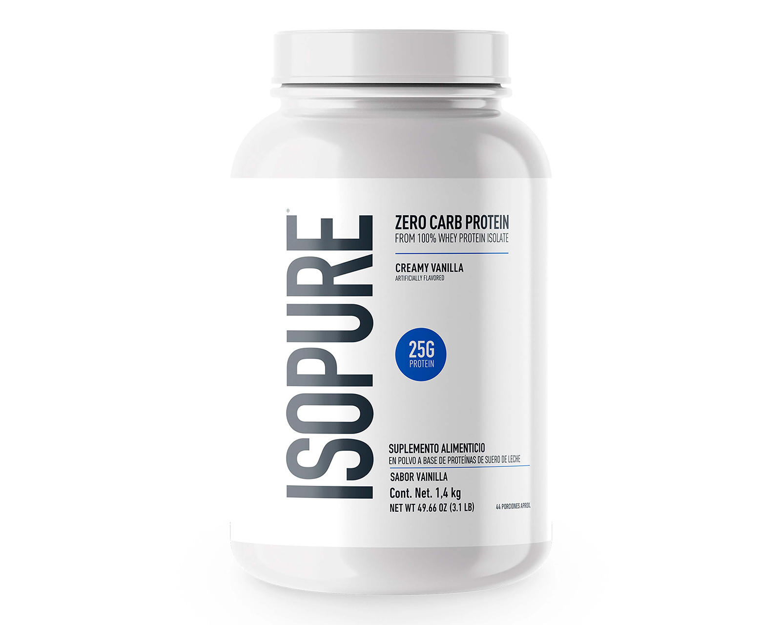 Suplemento Alimenticio Isopure Proteínas de Suero de Leche Sabor Vainilla 1.4 kg