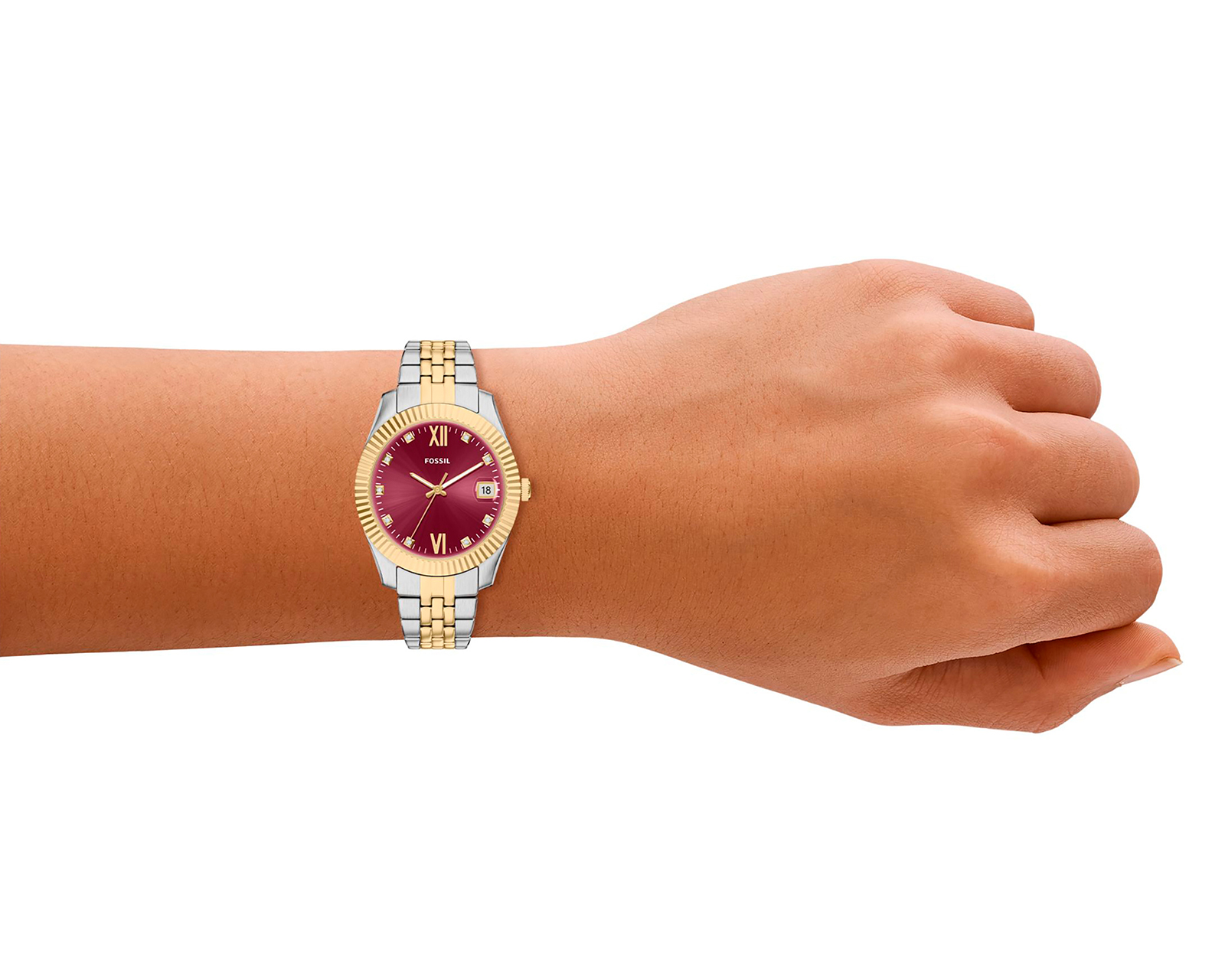 Foto 5 pulgar | Foto 4 | Reloj Fossil para Mujer Scarlette Plateado/Dorado