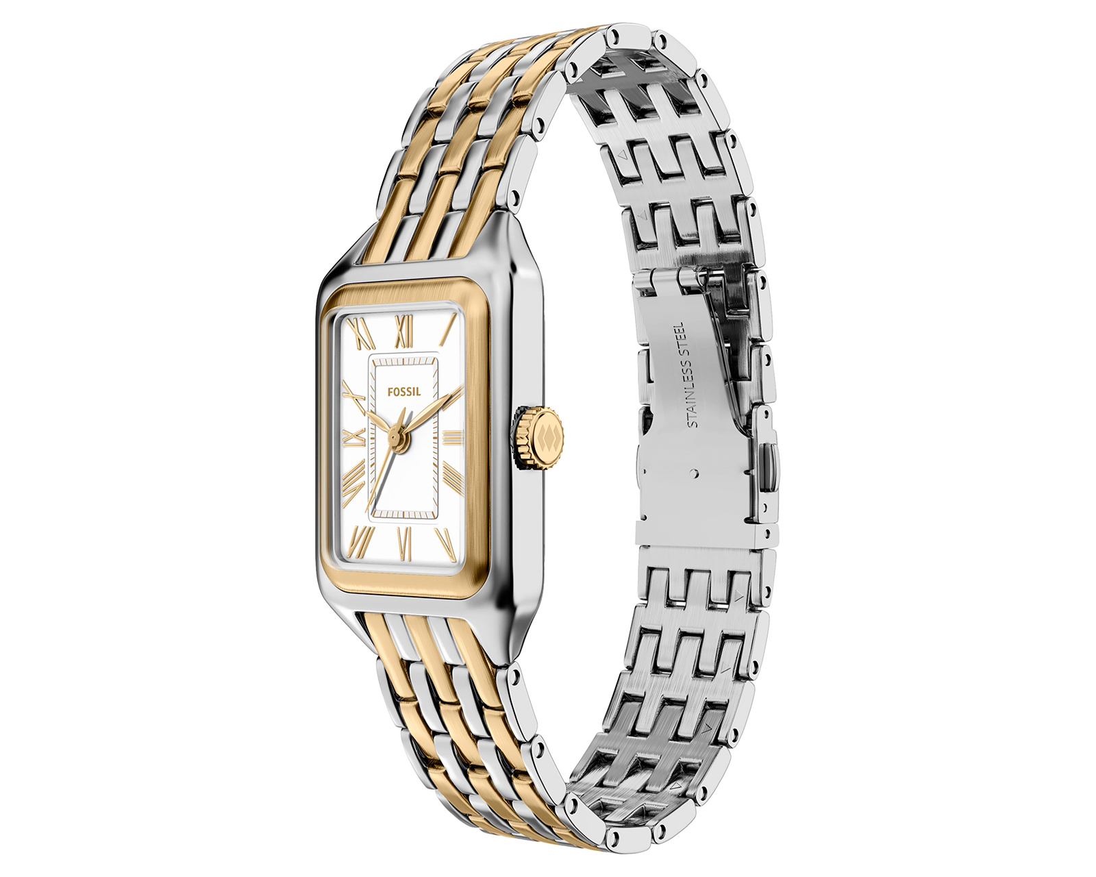 Foto 7 | Foto 7 | Reloj Fossil para Mujer ES5468 Dorado/Plateado