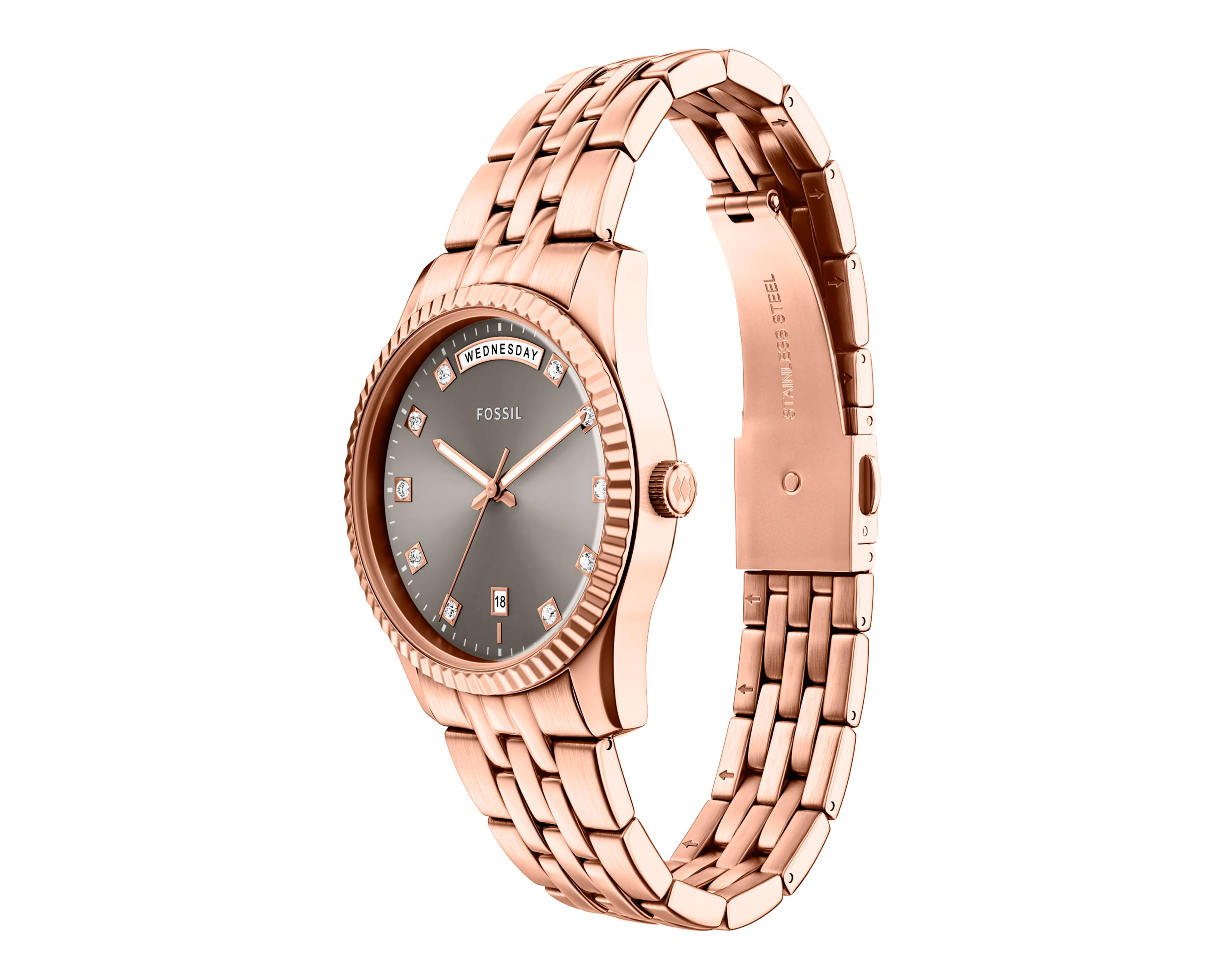 Foto 6 | Foto 6 | Reloj Fossil para Mujer ES5459 Oro Rosa