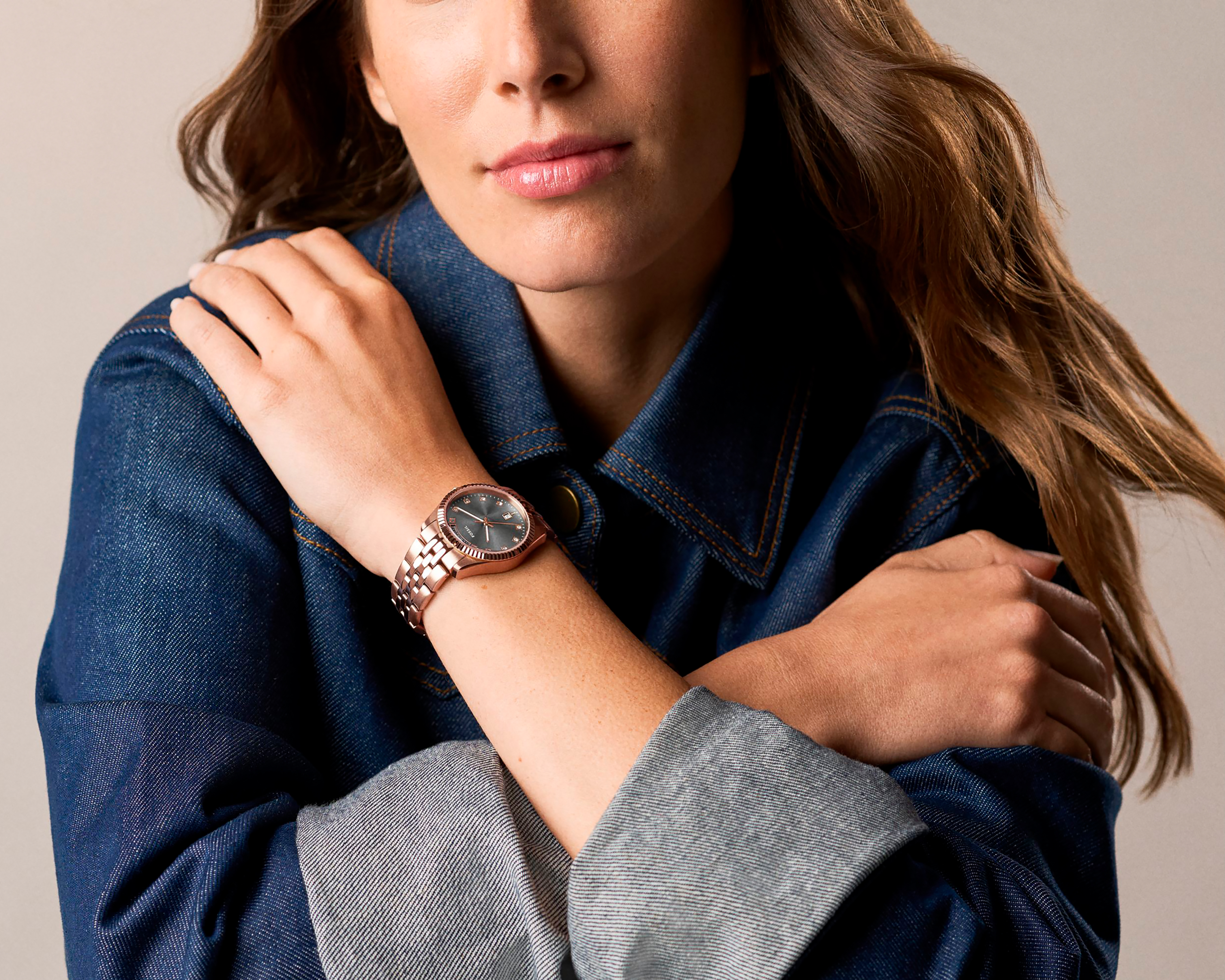 Foto 9 | Foto 9 | Reloj Fossil para Mujer ES5459 Oro Rosa