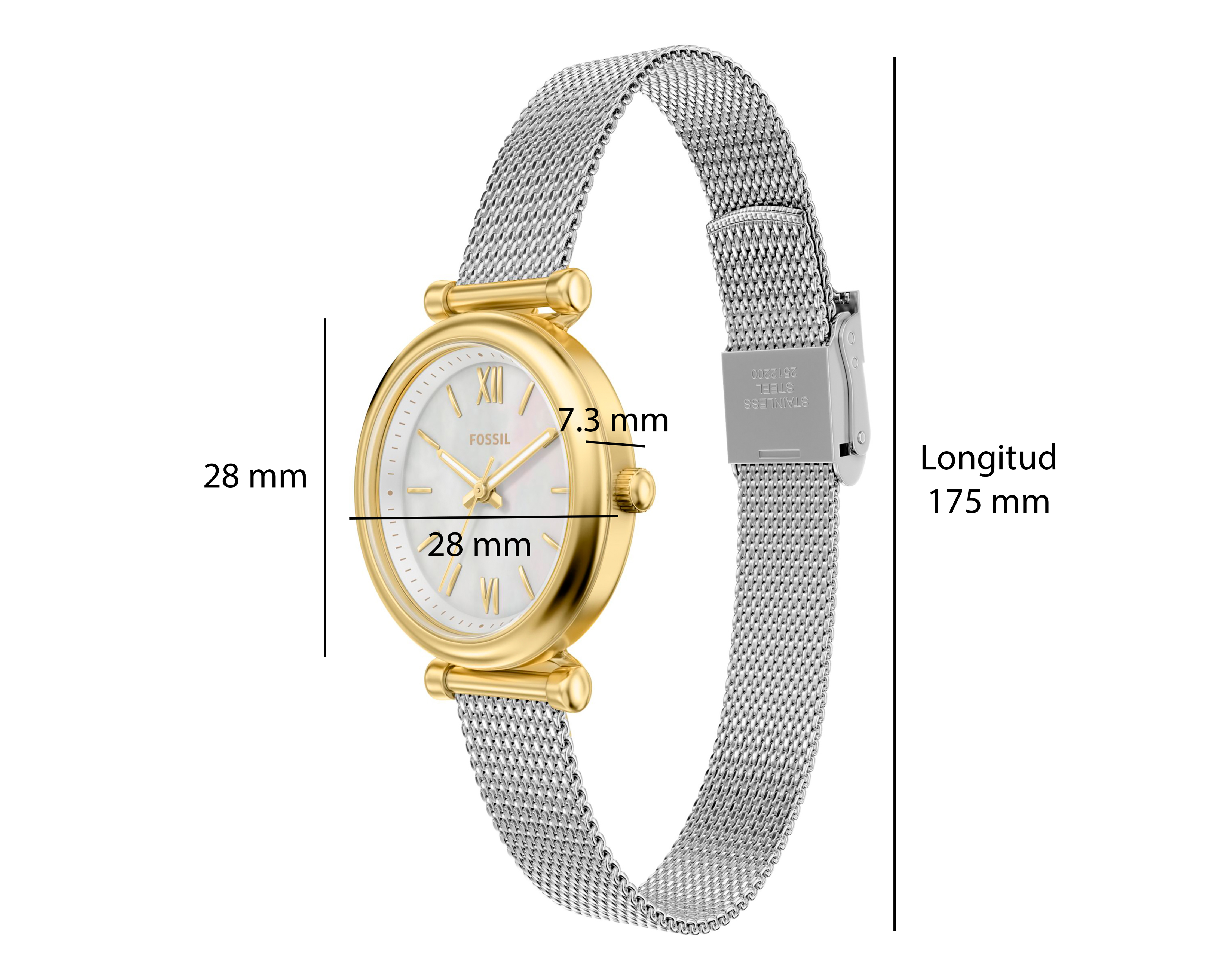 Foto 10 | Foto 10 | Reloj Fossil para Mujer Carlie Plateado