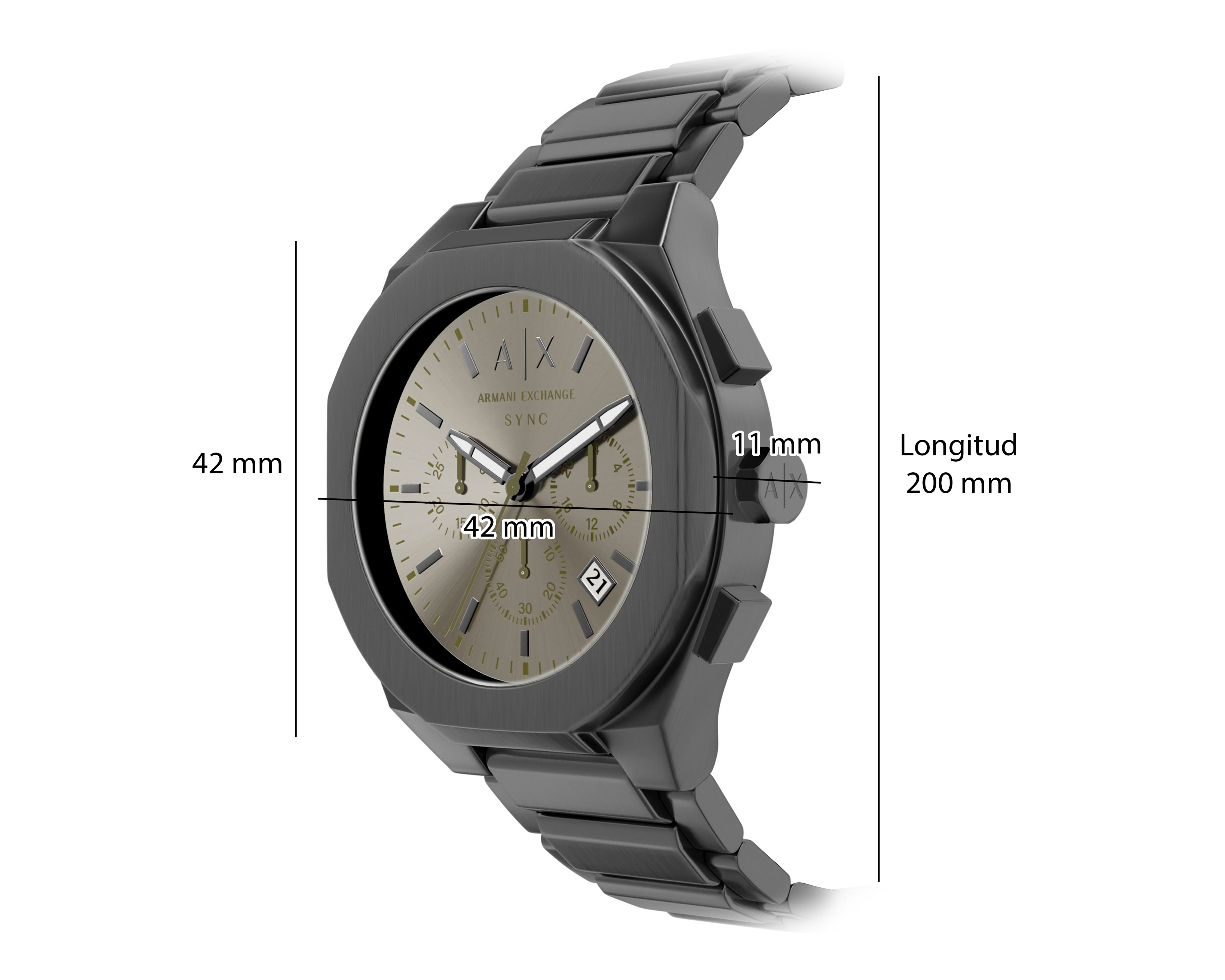 Foto 9 | Foto 9 | Reloj Armani Exchange para Hombre AX4296 Gunmetal