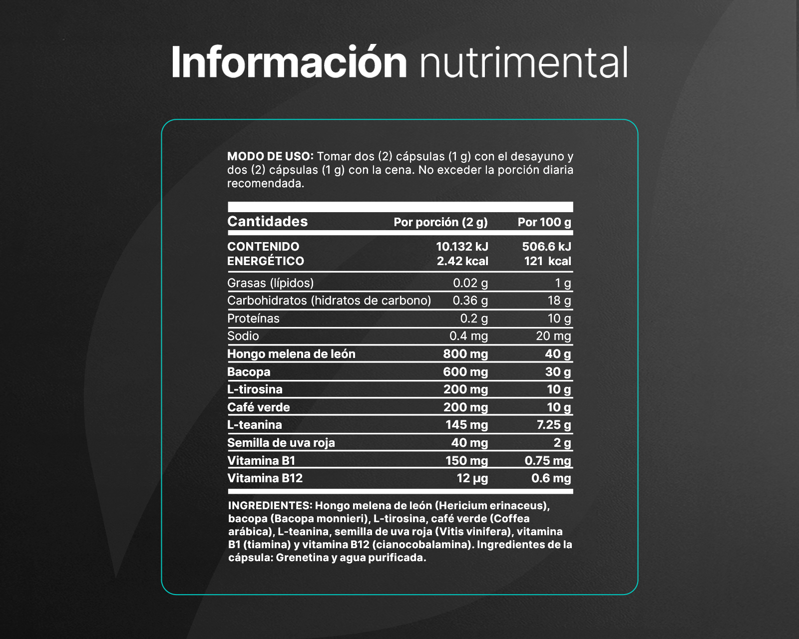 Foto 5 pulgar | Foto 4 | Suplemento Alimenticio B Life Clarity Platinum con Hongo Melena de León 240 Cápsulas