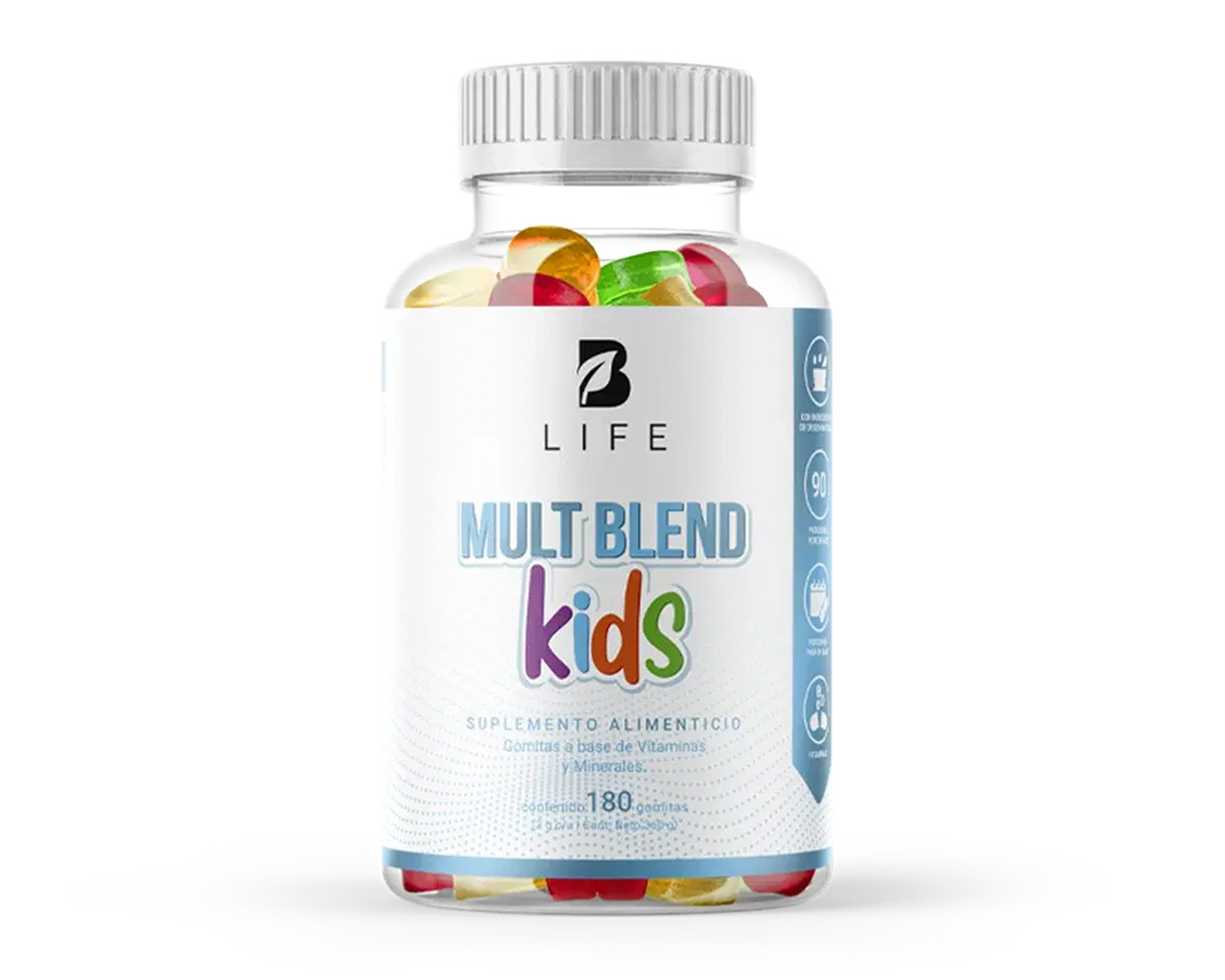 Suplemento Alimenticio B Life Mult Blend Kids a Base de Vitaminas y Minerales 180 Gomitas