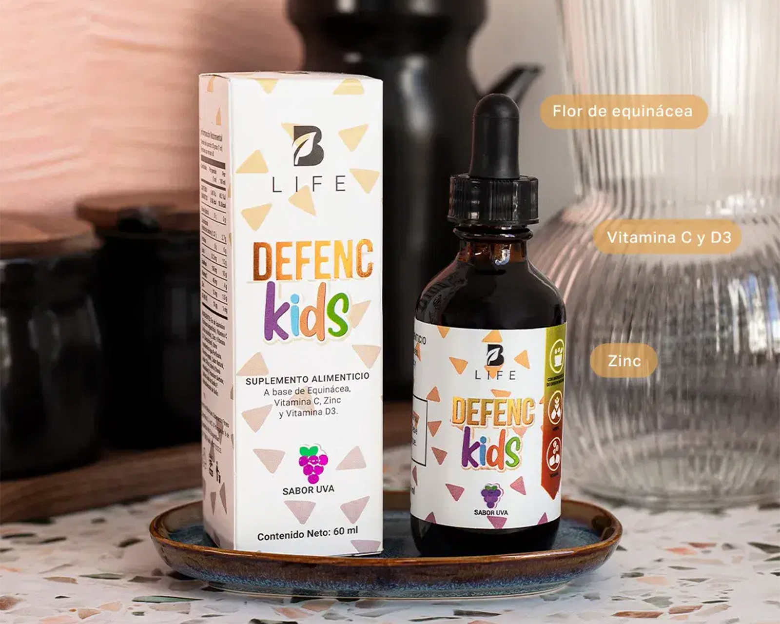 Foto 3 | Foto 3 | Suplemento Alimenticio B Life Defenc Kids Equinácea Sabor Uva 60 ml