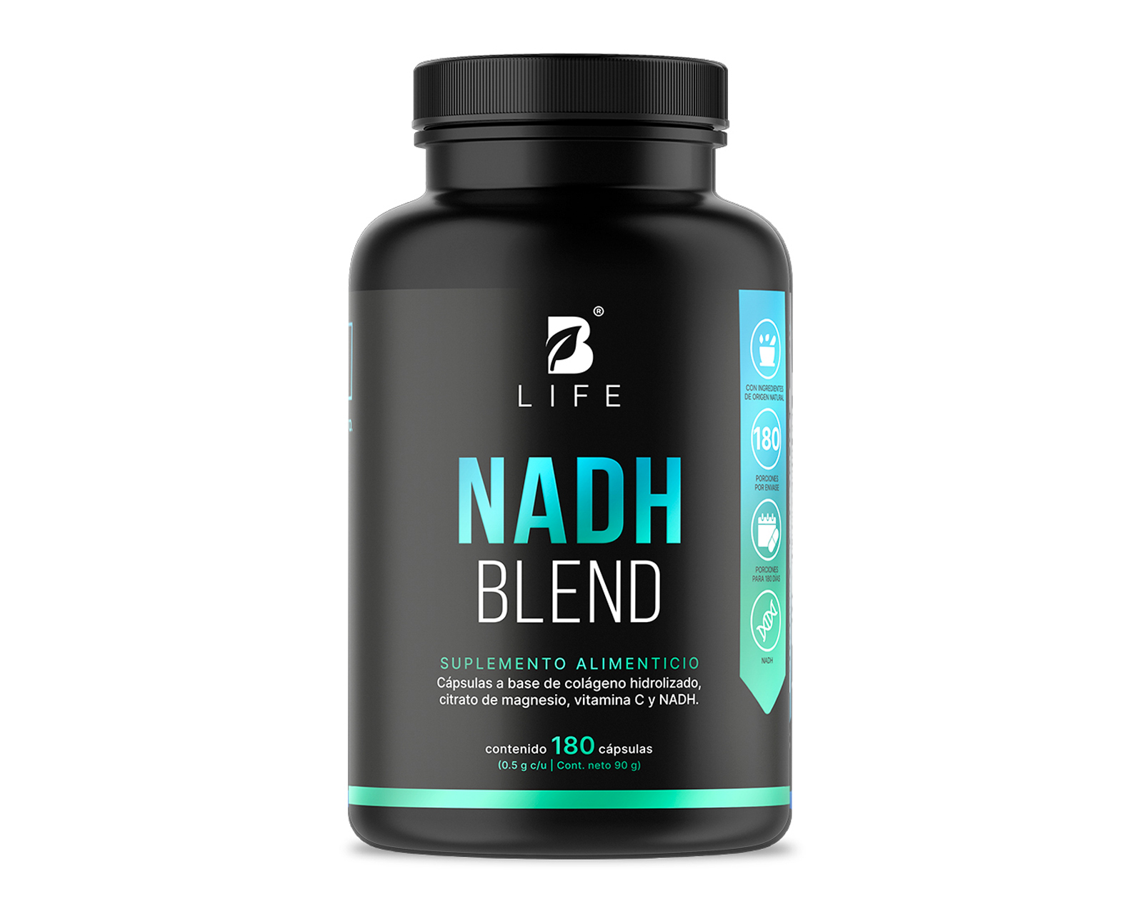 Suplemento Alimenticio B Life NADH Blend Colágeno Hidrolizado 180 Cápsulas