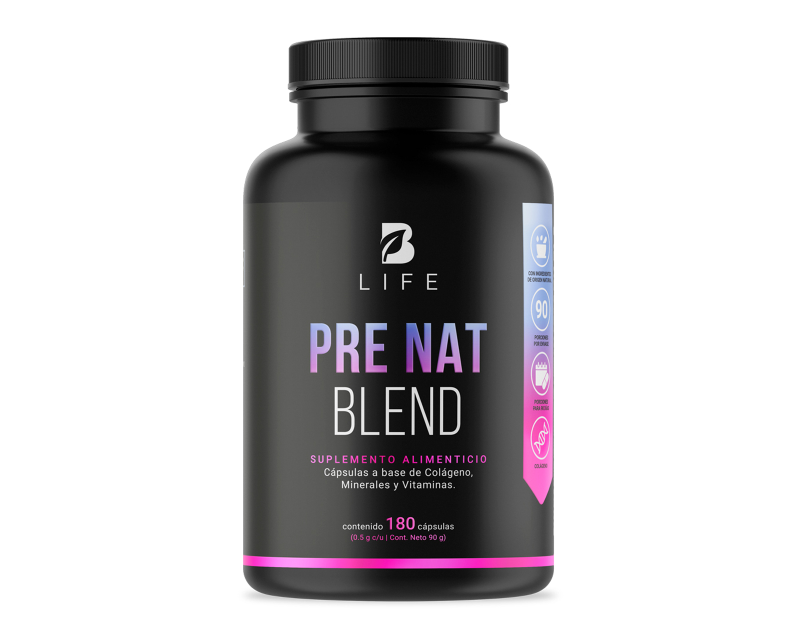 Foto 2 pulgar | Foto 1 | Suplemento Alimenticio B Life Pre Nat Blend con Colágeno 180 Cápsulas