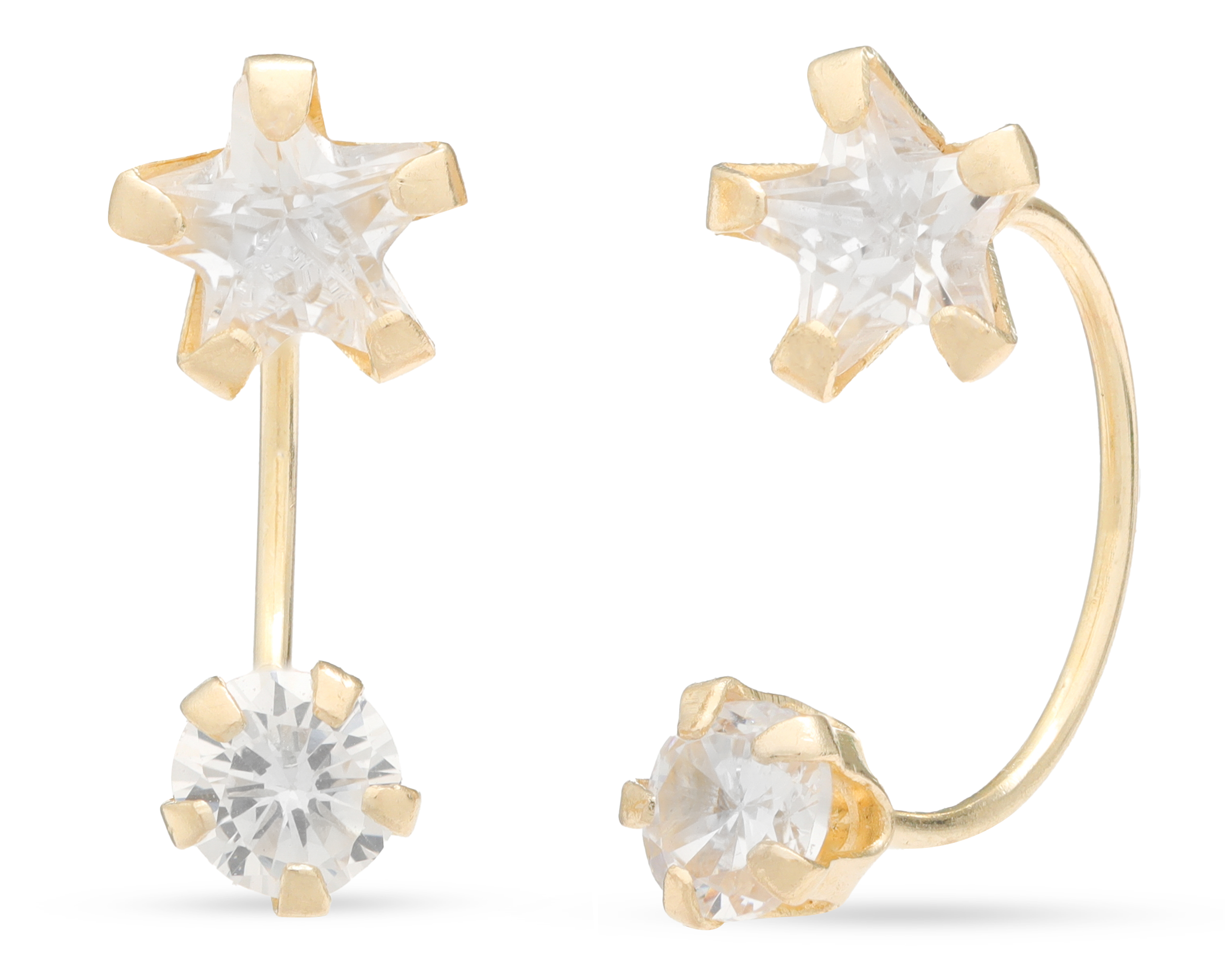 Broqueles Estrella de Oro 10 K Plafer