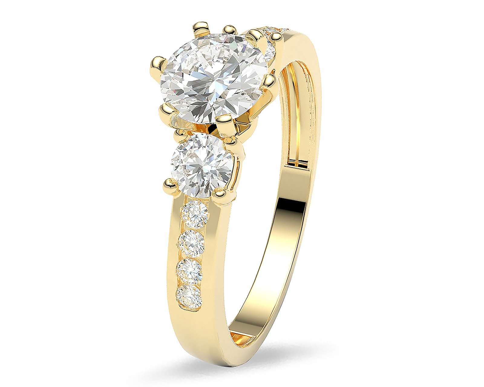 Foto 2 pulgar | Foto 1 | Anillo de Oro 14K Sentimientos Talla 6
