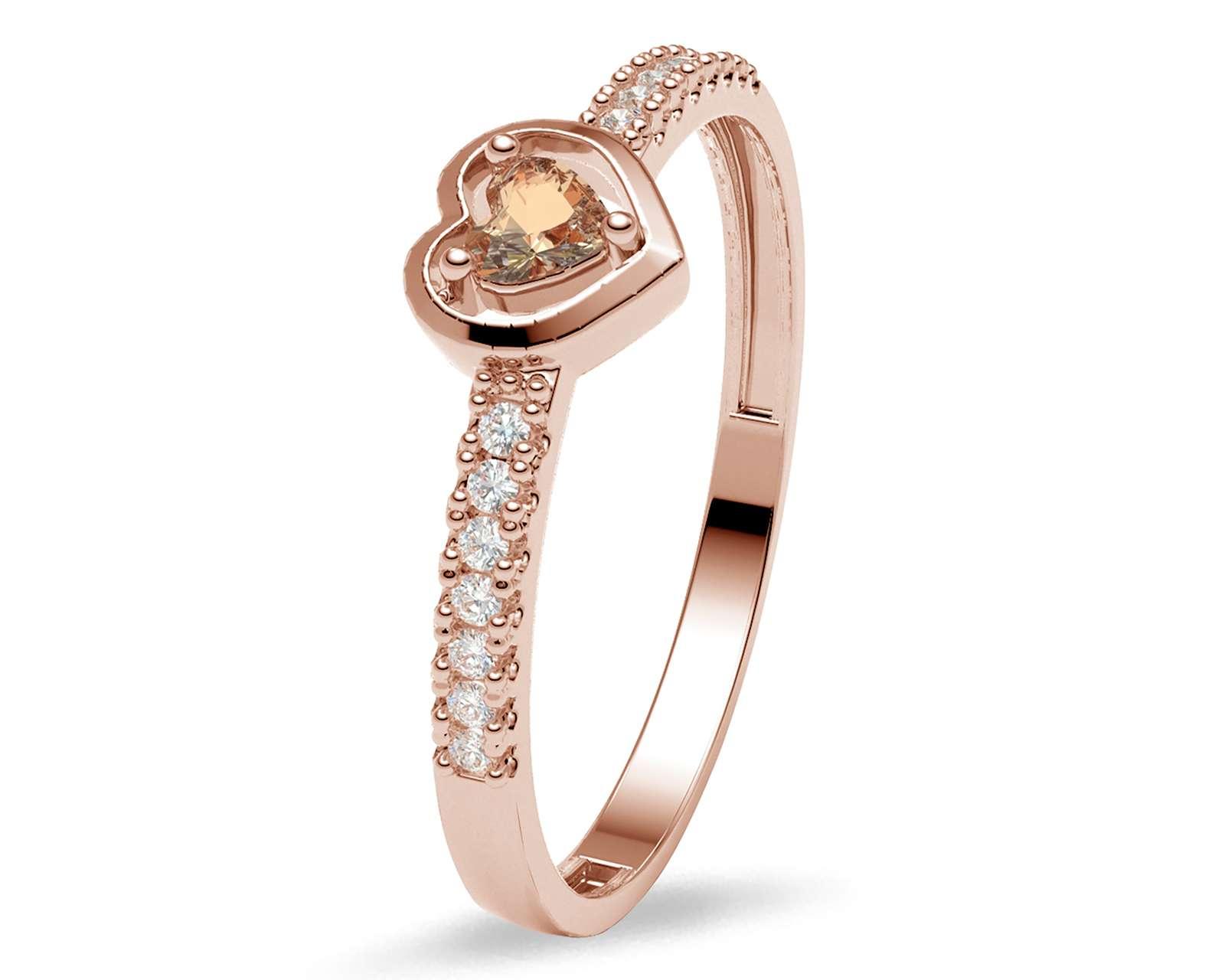 Anillo Corazón de Oro 10K Moments Talla 8