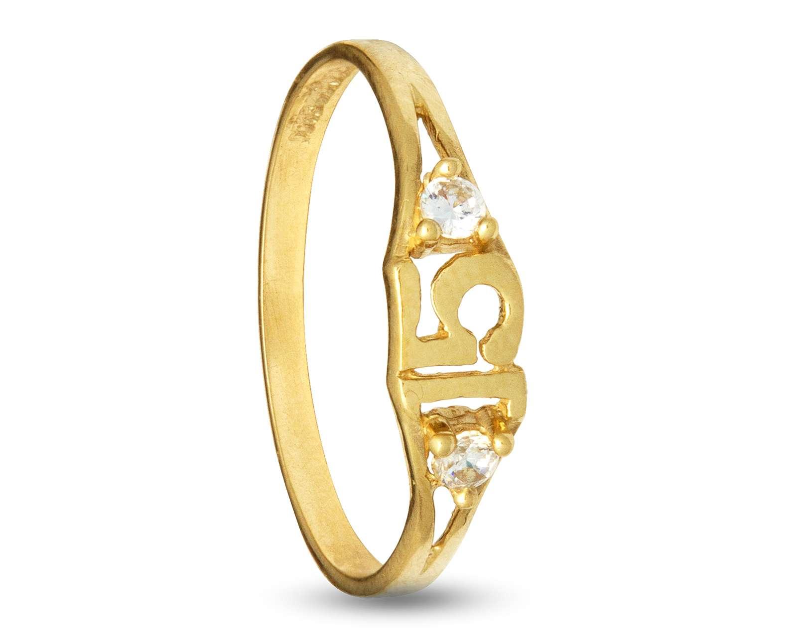 Anillo de Oro 10K Sentimientos Nro. 6-6.5