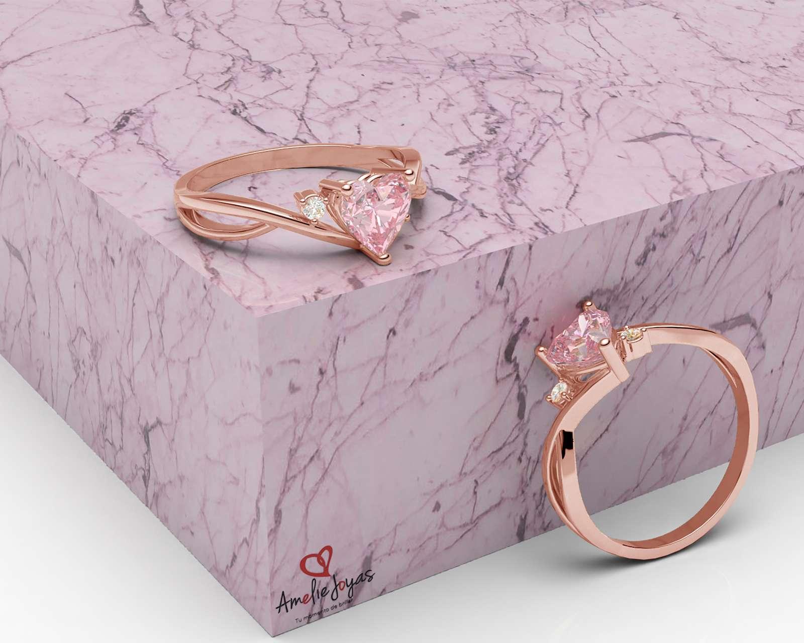 Foto 3 | Foto 3 | Anillo Corazón de Oro 10K Moments Talla 6