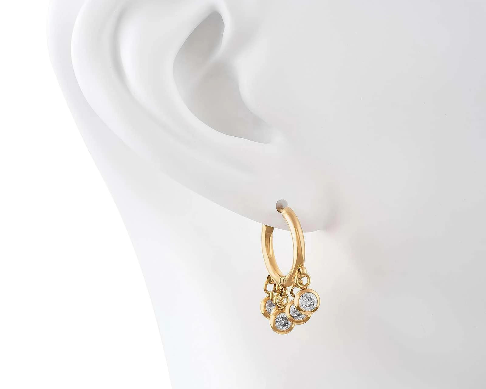 Foto 6 pulgar | Foto 5 | Aretes de Acero Inoxidable Thinner