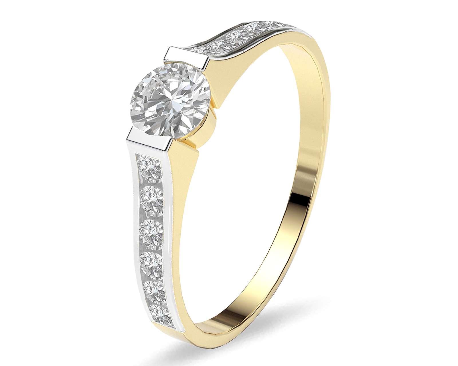 Anillo De Compromiso de Oro 10K Talla 9