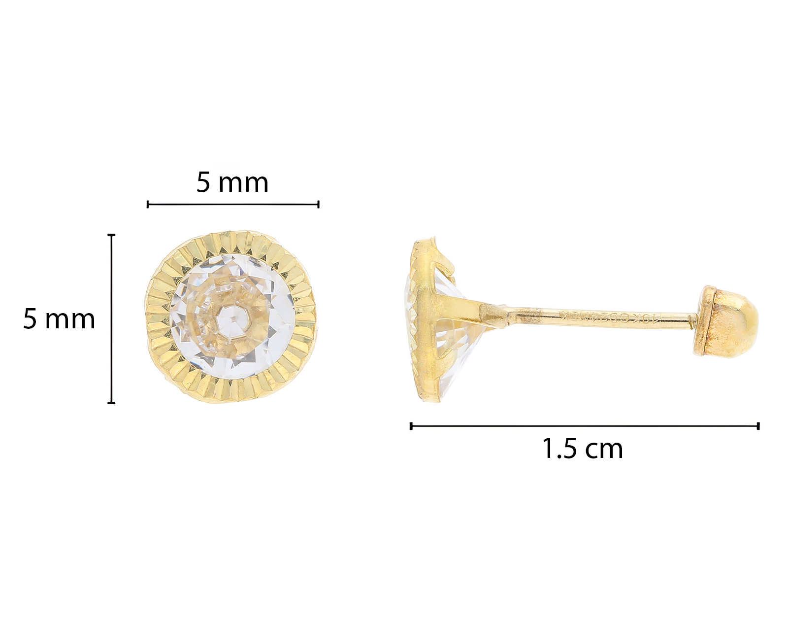 Foto 5 | Foto 5 | Broqueles de Oro 10K Sabelli