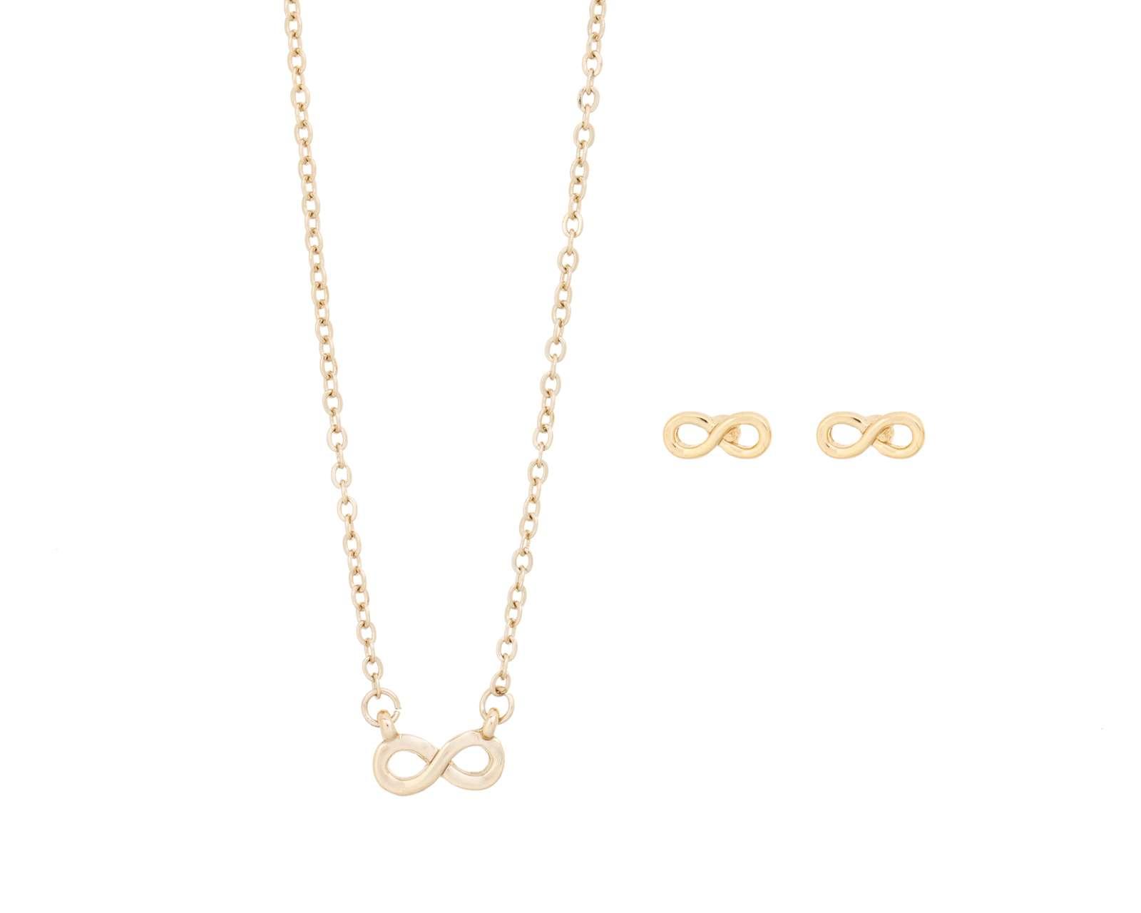 Collar y Aretes de Chapa de Oro Hidden Secrets 5 Piezas