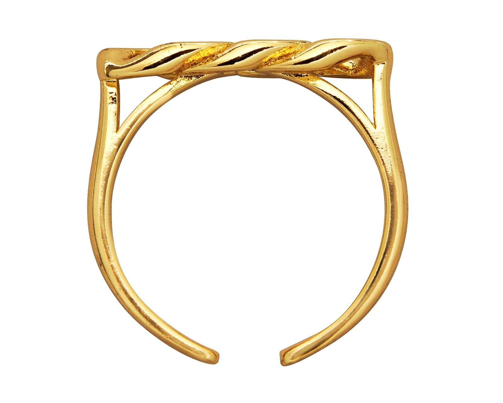 Foto 4 pulgar | Foto 3 | Anillo Chapa de Oro 18k Sentimientos Ajustable