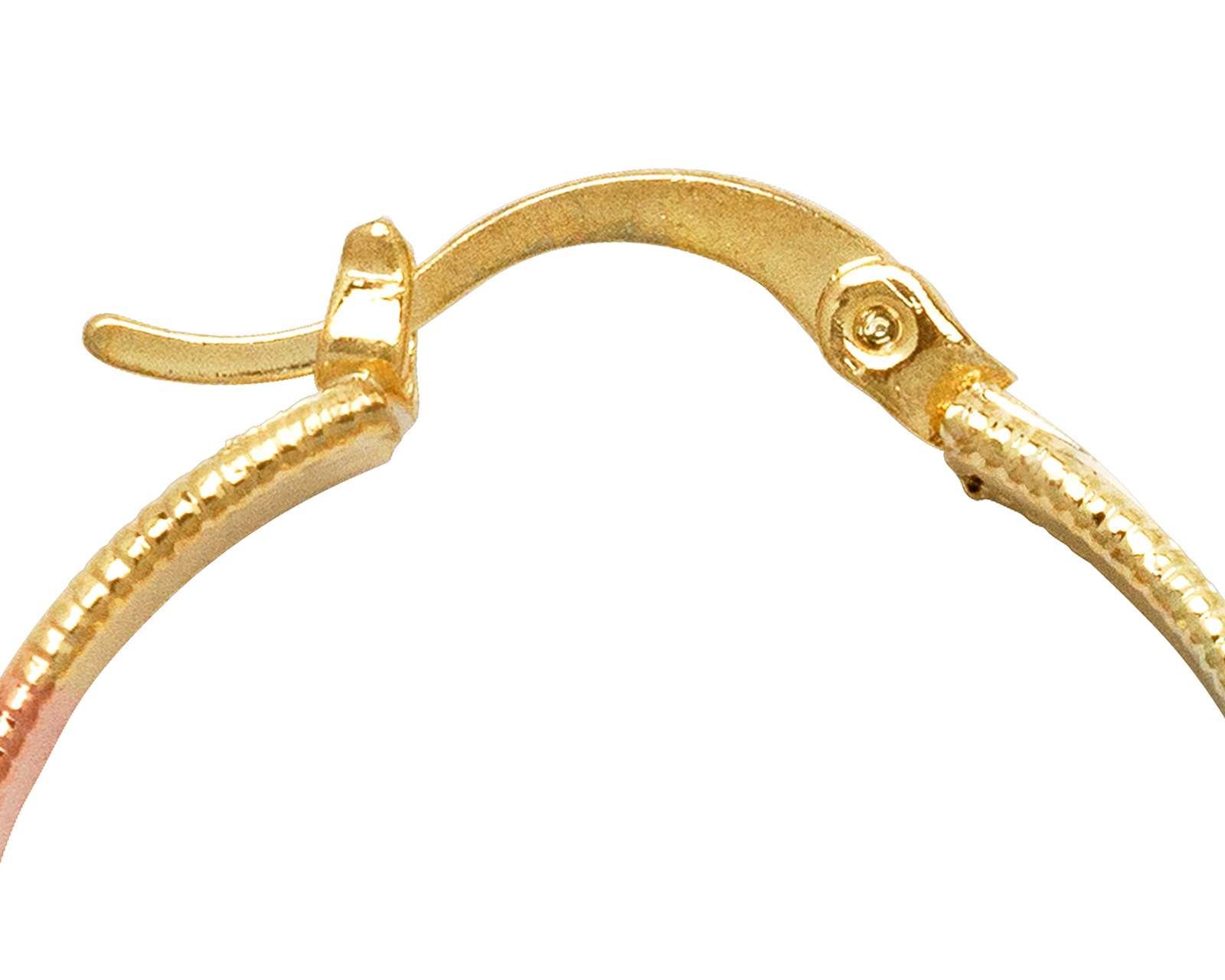 Foto 4 pulgar | Foto 3 | Arracadas de Chapa de Oro 18 k Sentimientos